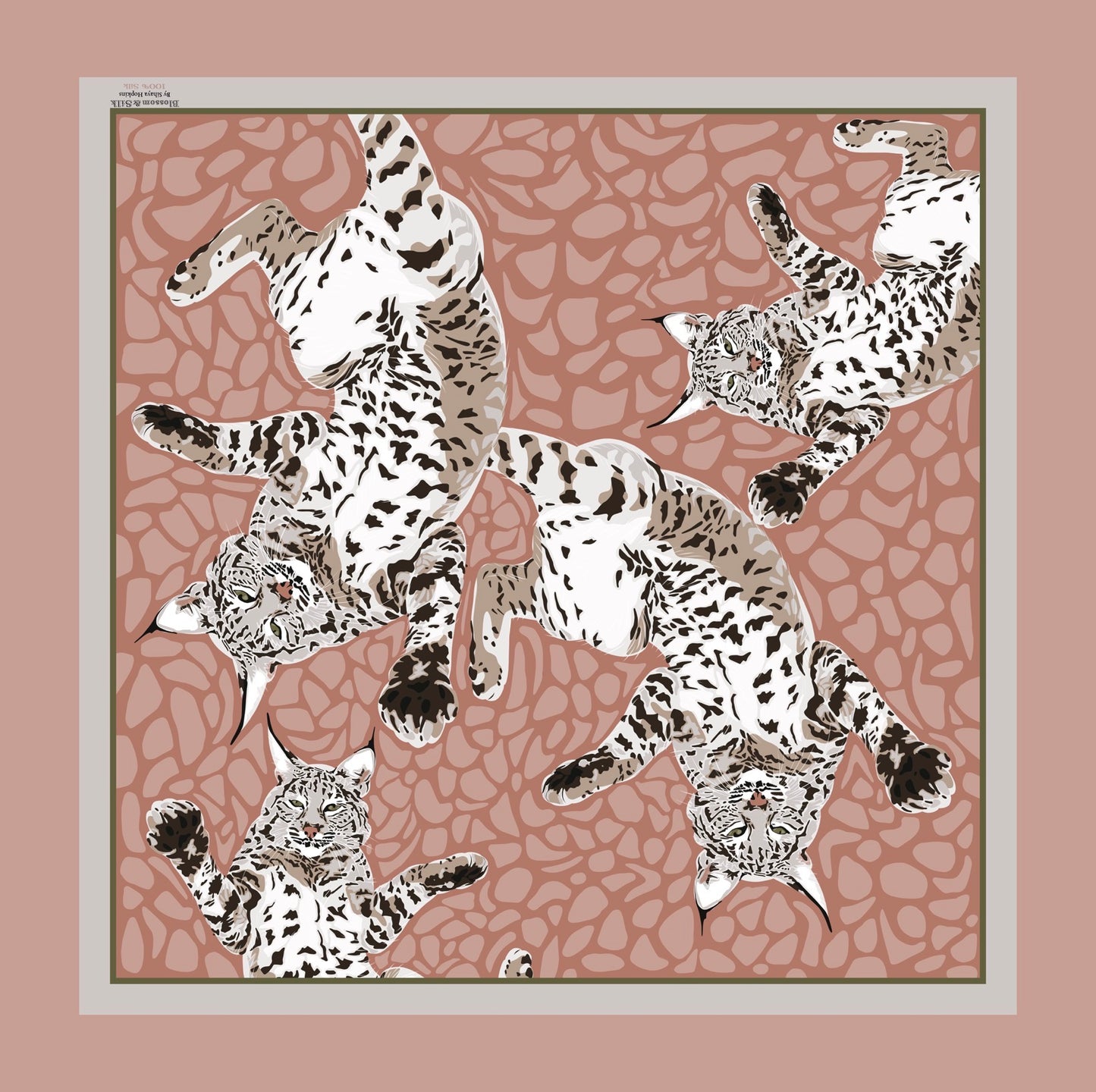 A. Made to order Playful Bobcat Silk Scarf August Delivery