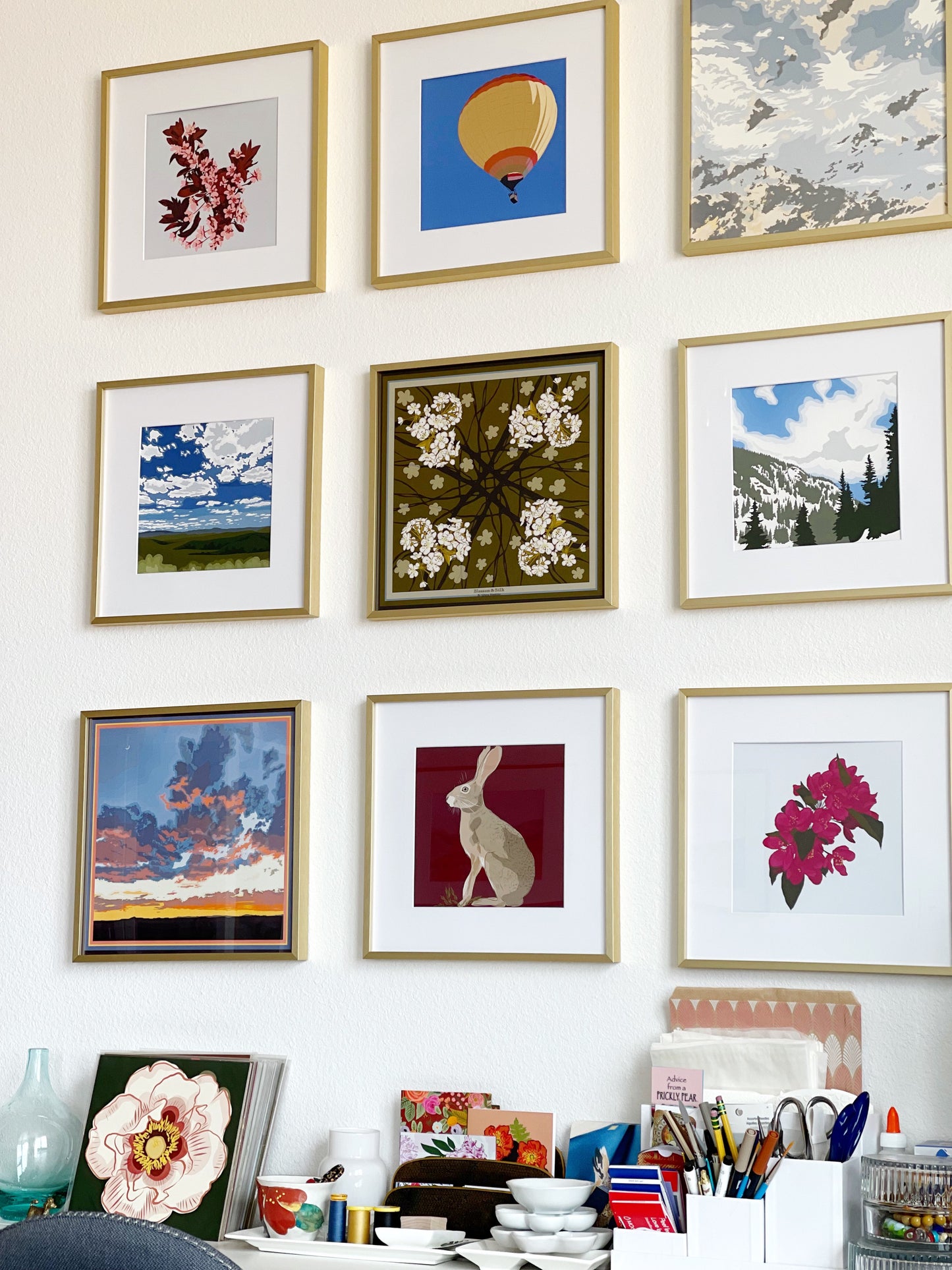 DE. Print of my Sour Cherry Blossoms design 12” x 12”