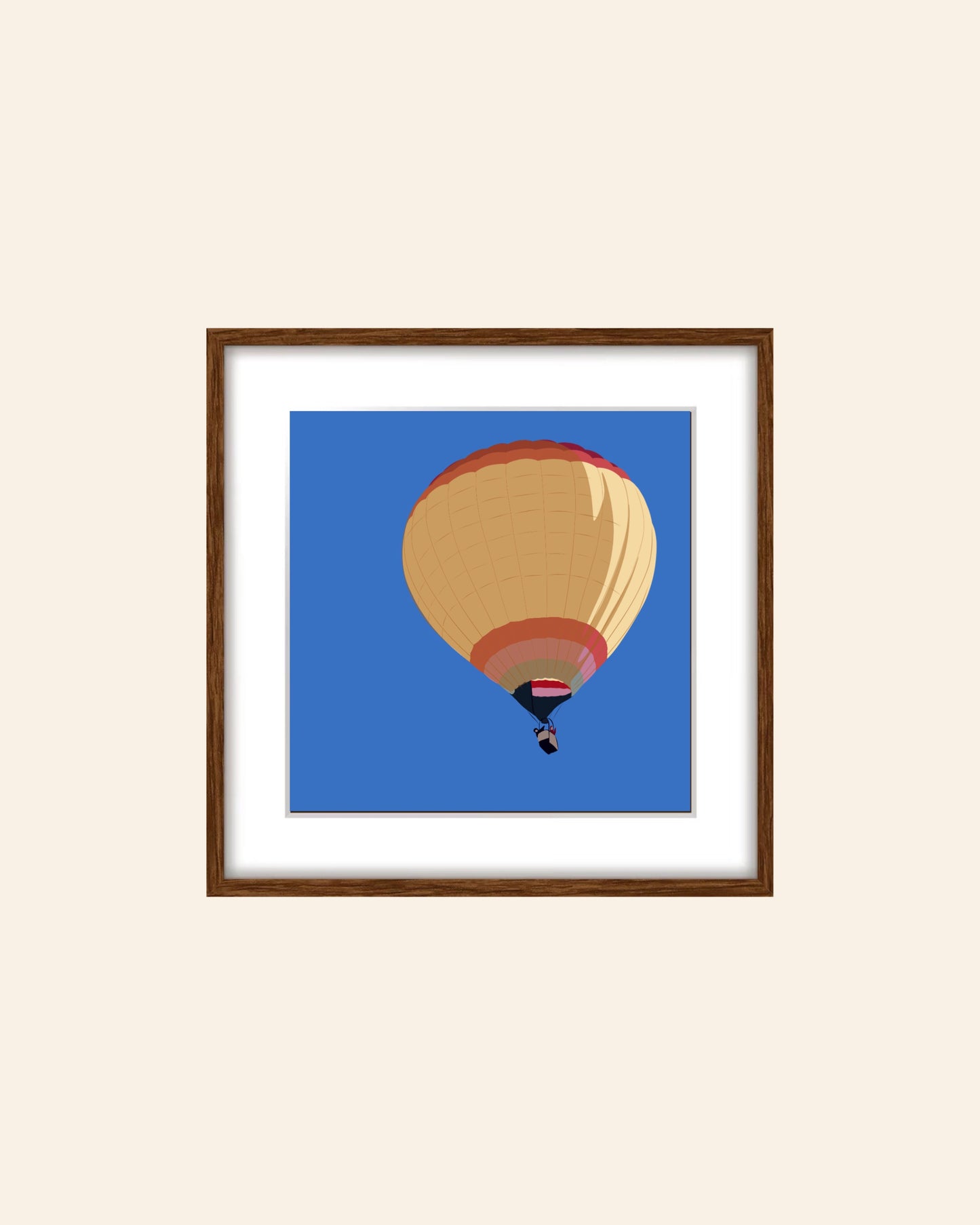 A. Straw colored Hot Air Balloon print