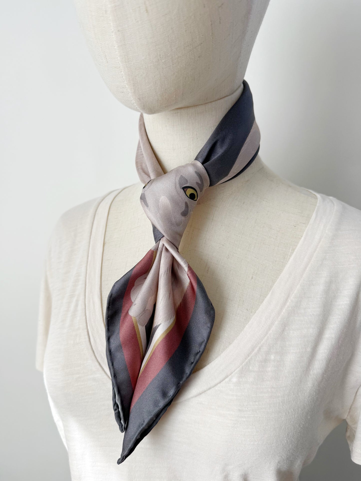 AD. Special Order Cougar Silk Twill Scarf