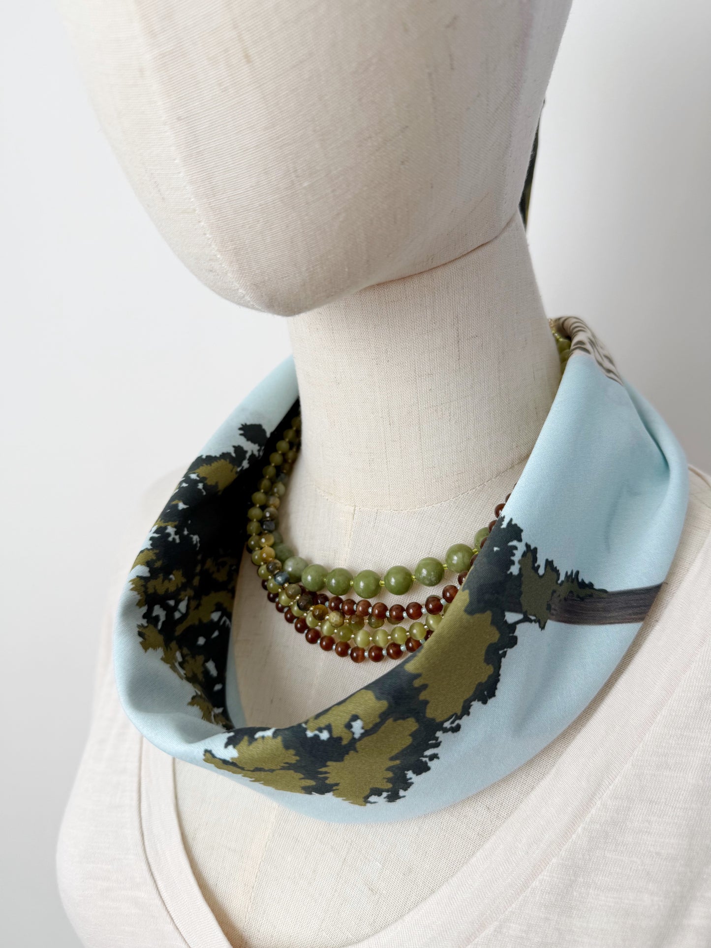 DD. Made to Order Bob Cat Pima Cotton Lawn 26” square scarf