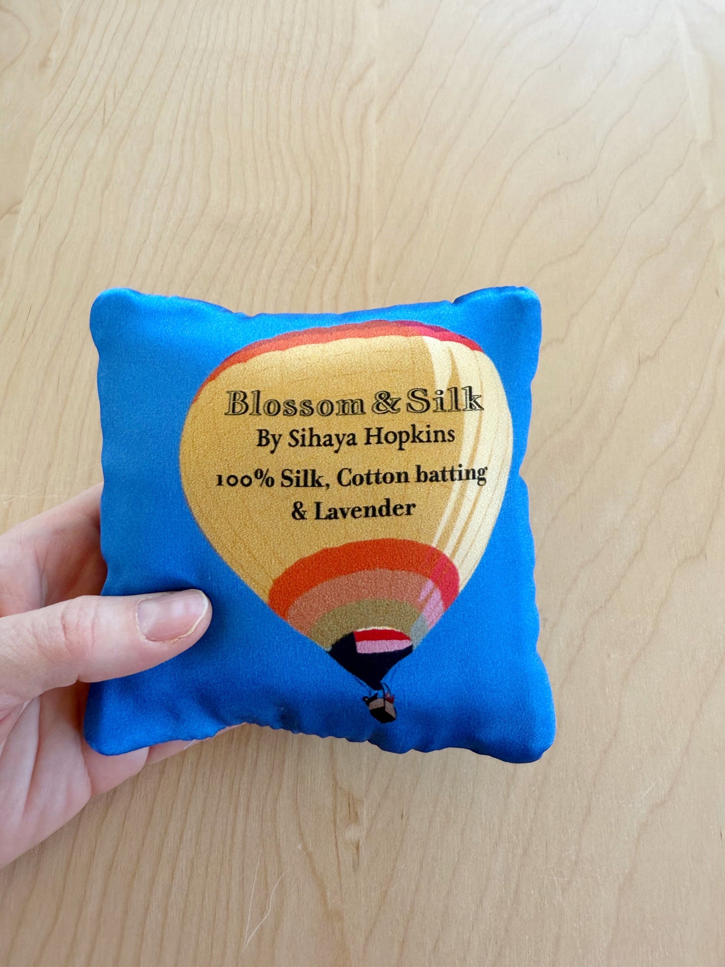 CB. Yellow & Red Hot Air Balloon Lavender Silk Sachet