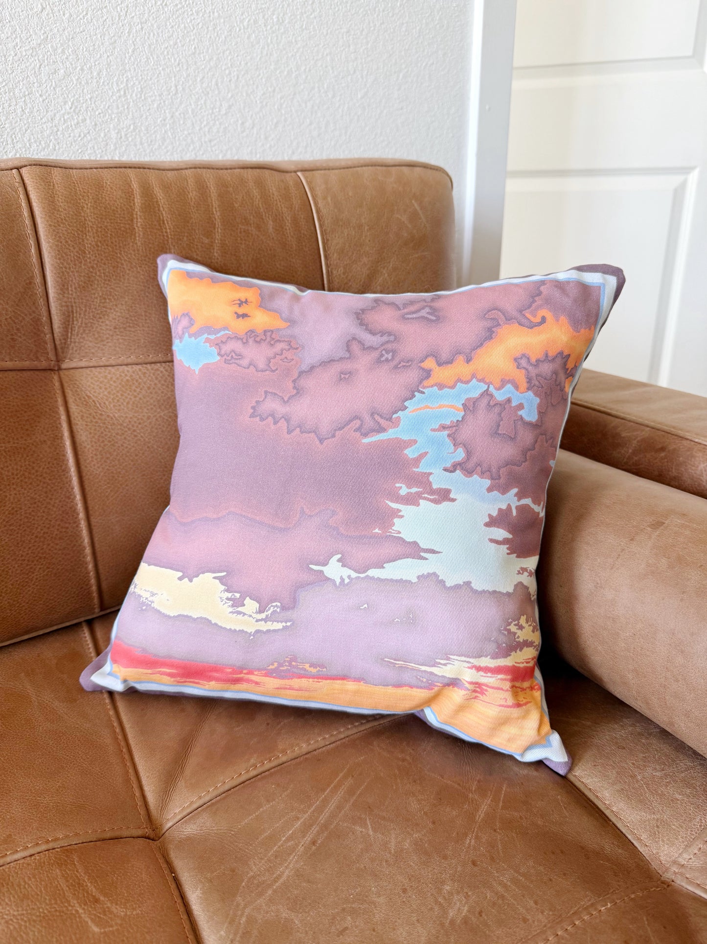 AB. Mauve Sunset 15” Throw Pillow