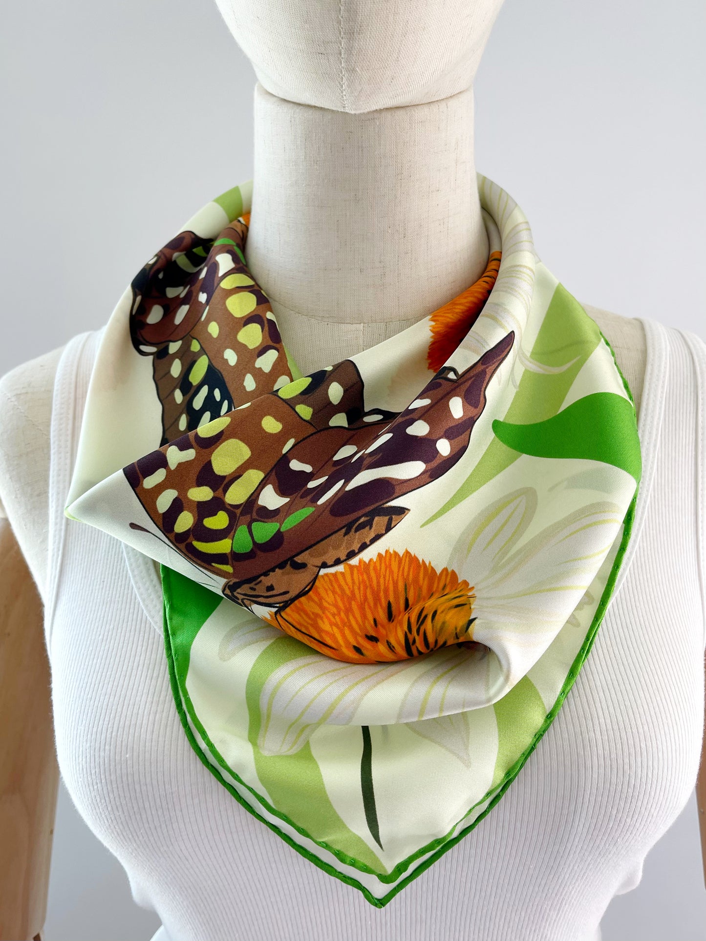 A. Made to order Silk Scarves July Delivery Flora & Butterflies