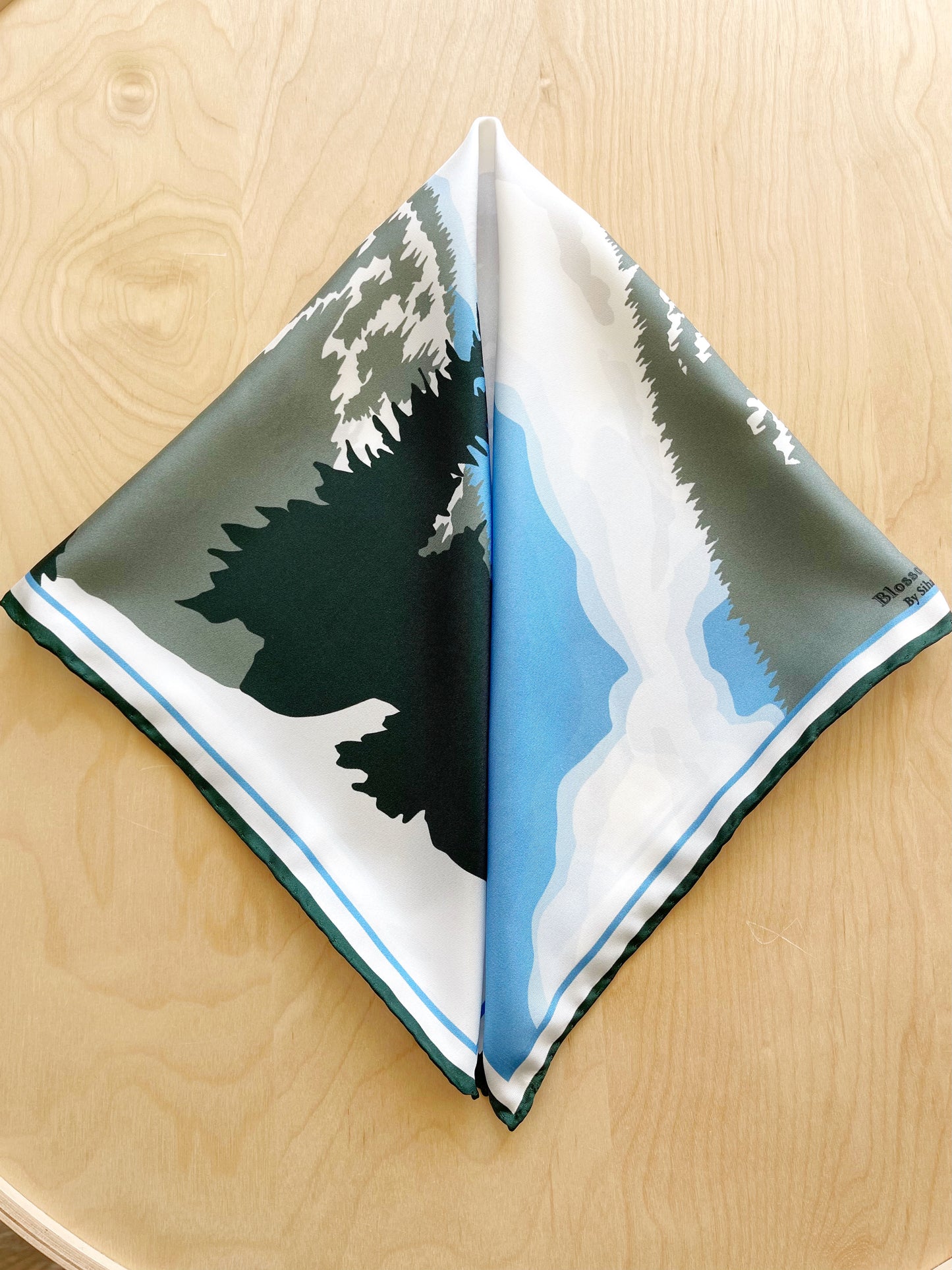 DB. Special Order Winter Mountains Silk Twill Scarf