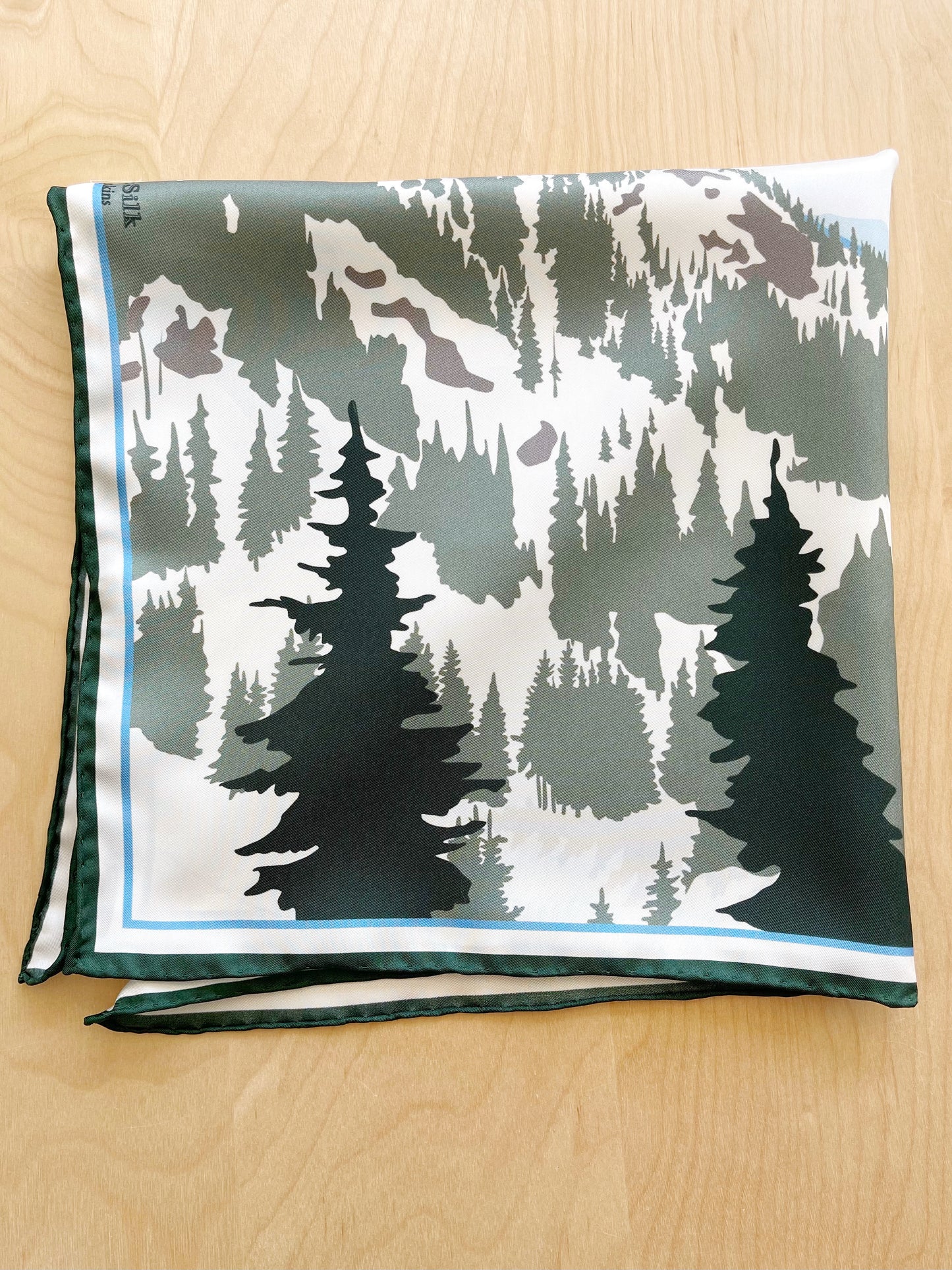 DB. Special Order Winter Mountains Silk Twill Scarf