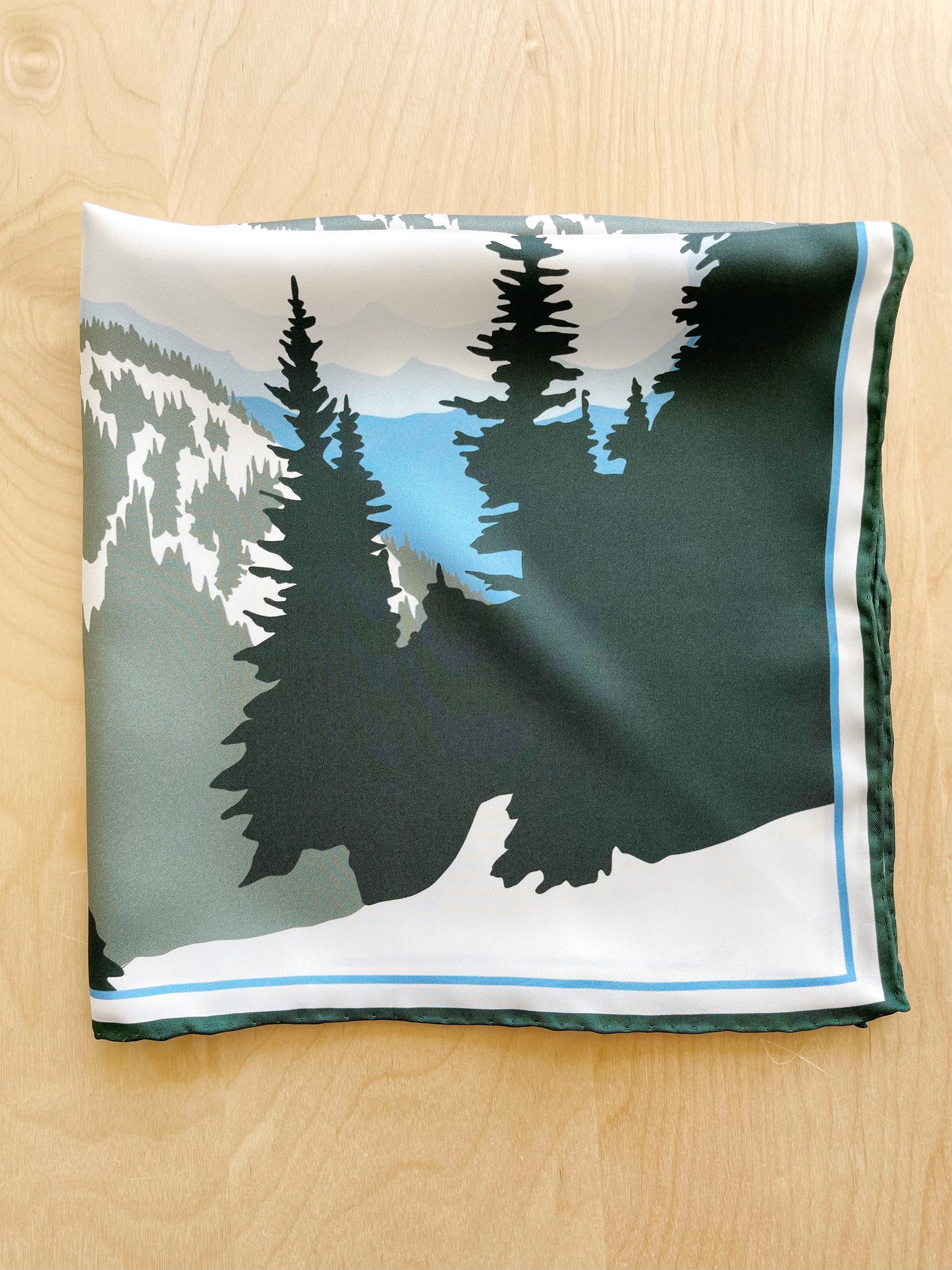 DB. Special Order Winter Mountains Silk Twill Scarf