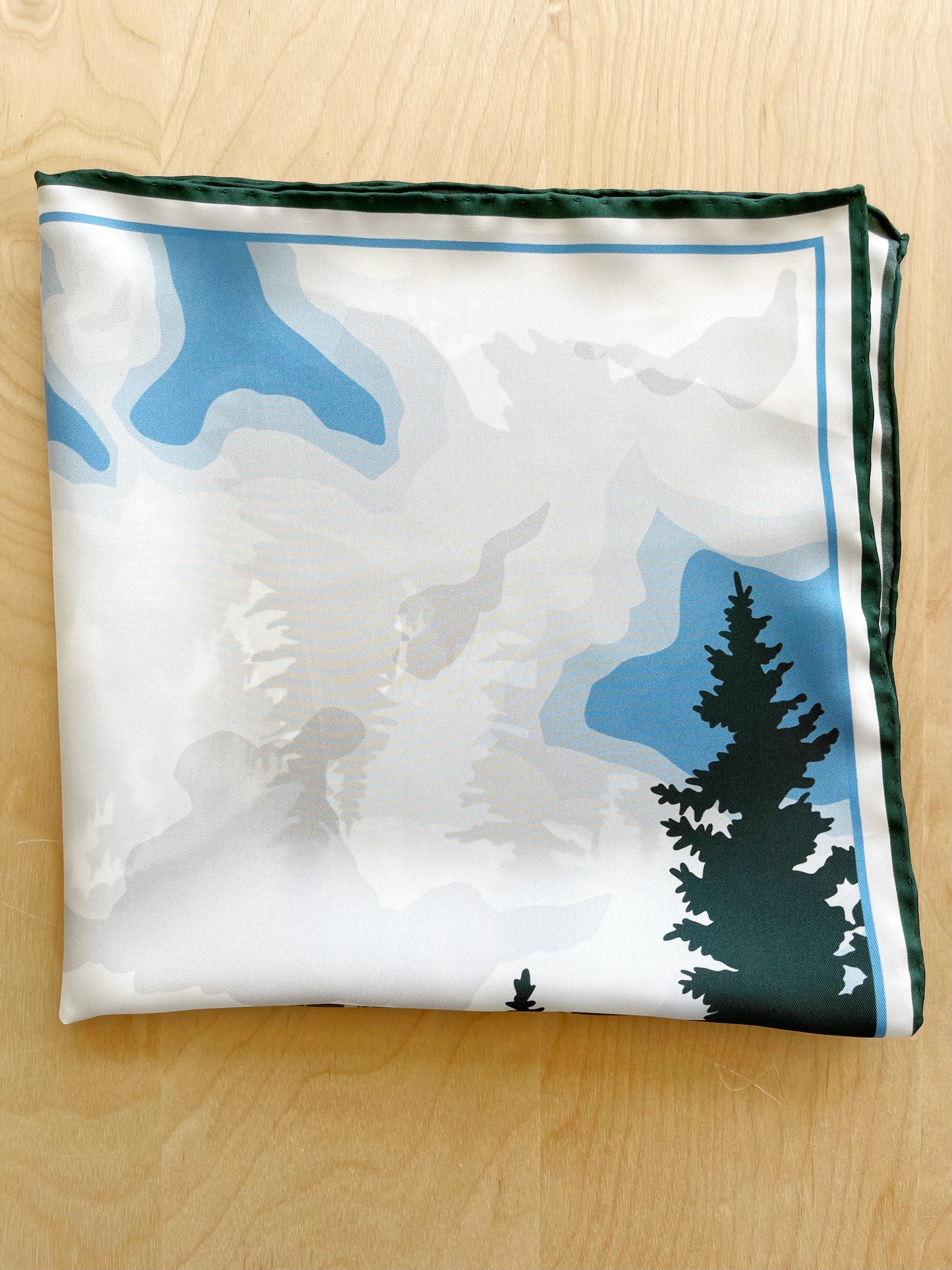DB. Special Order Winter Mountains Silk Twill Scarf
