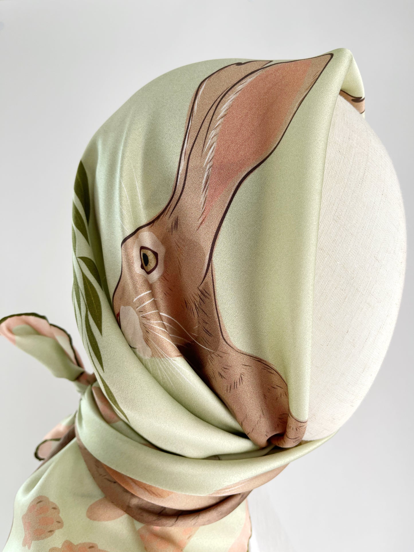 AB. Large Jackrabbit Silk Scarf