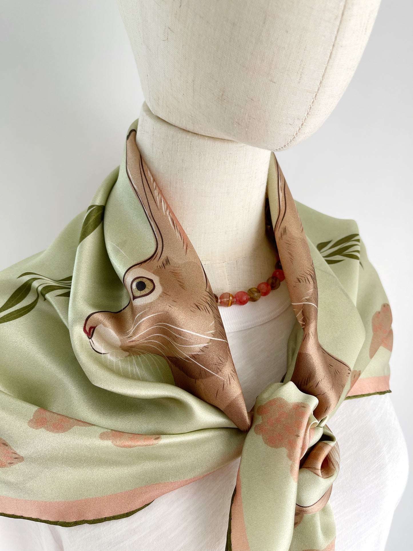 AB. Large Jackrabbit Silk Scarf