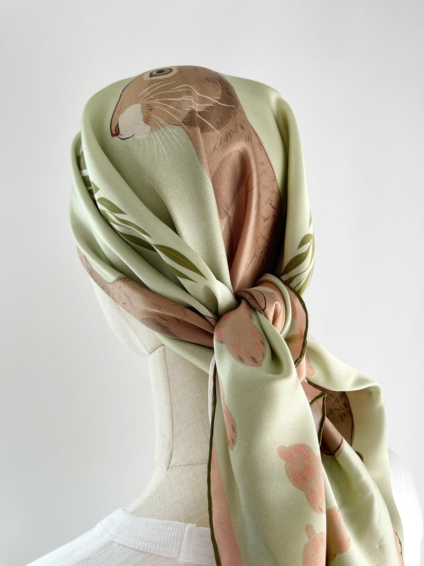 AB. Large Jackrabbit Silk Scarf