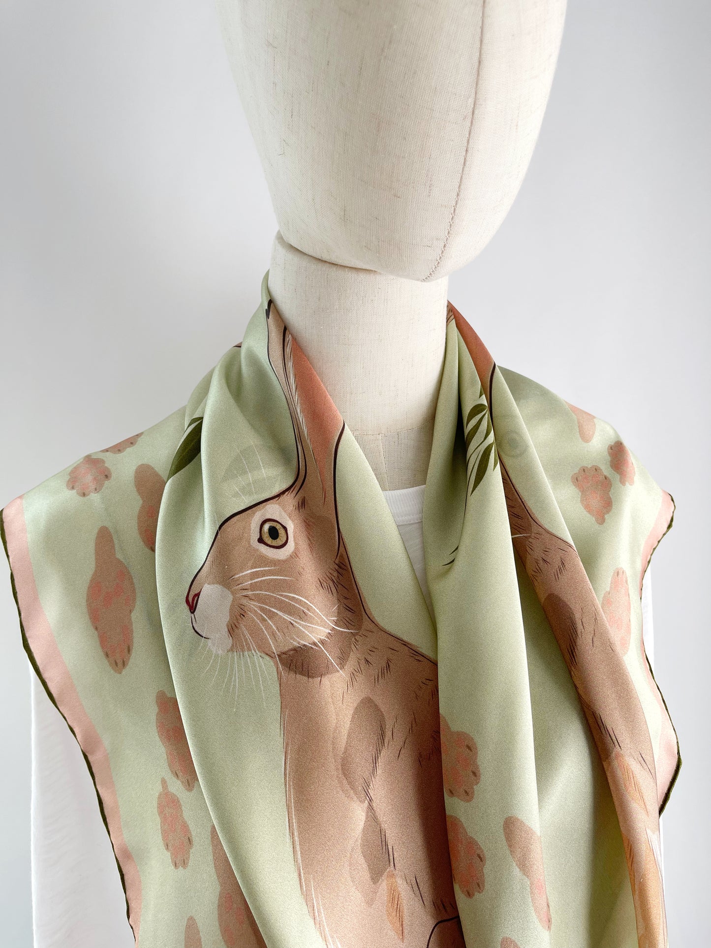 AB. Large Jackrabbit Silk Scarf