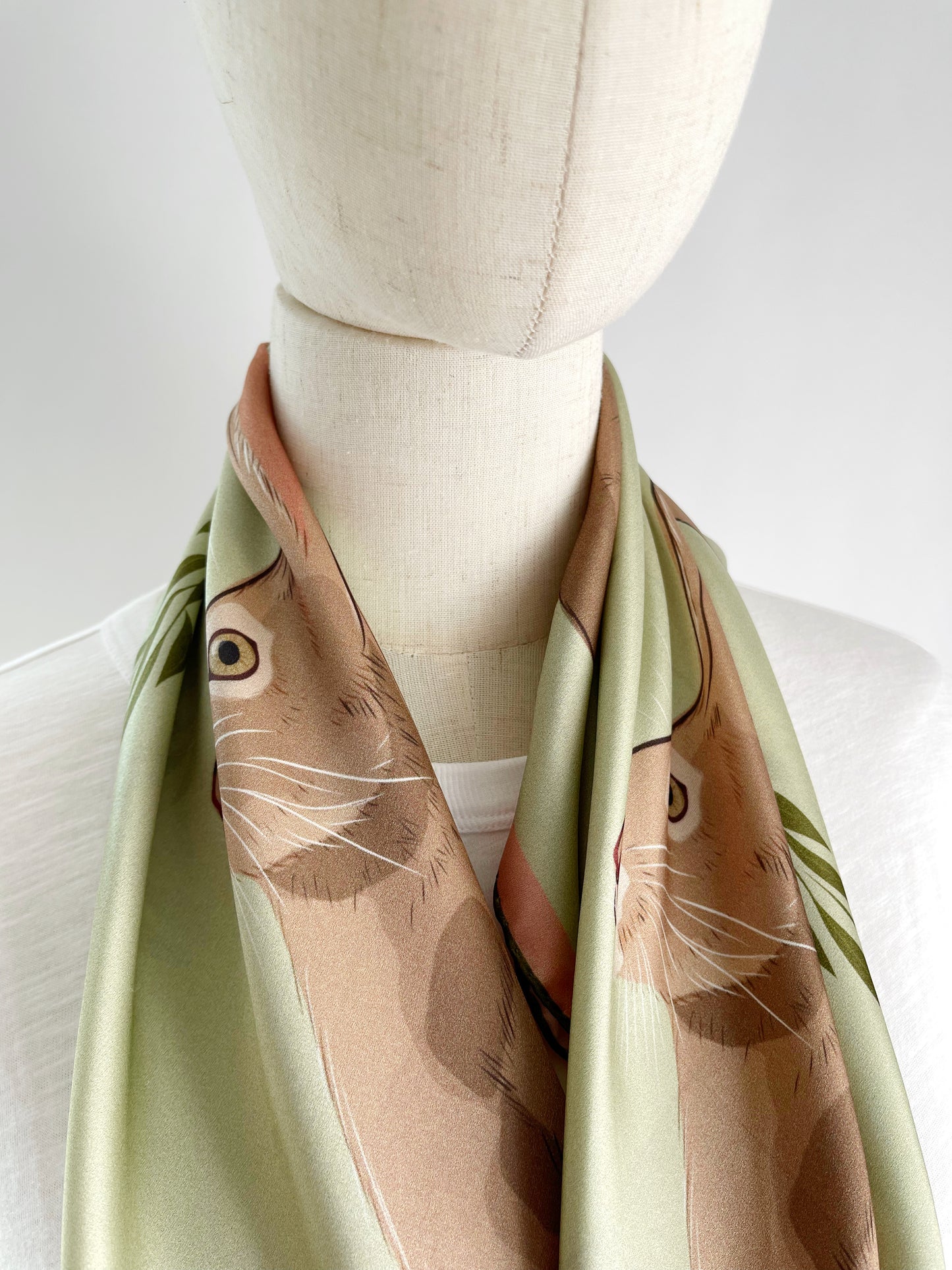 AB. Large Jackrabbit Silk Scarf