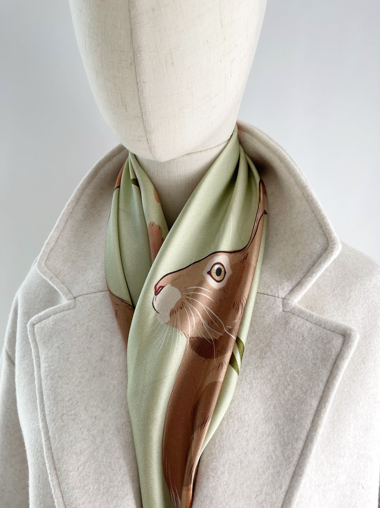 AB. Large Jackrabbit Silk Scarf