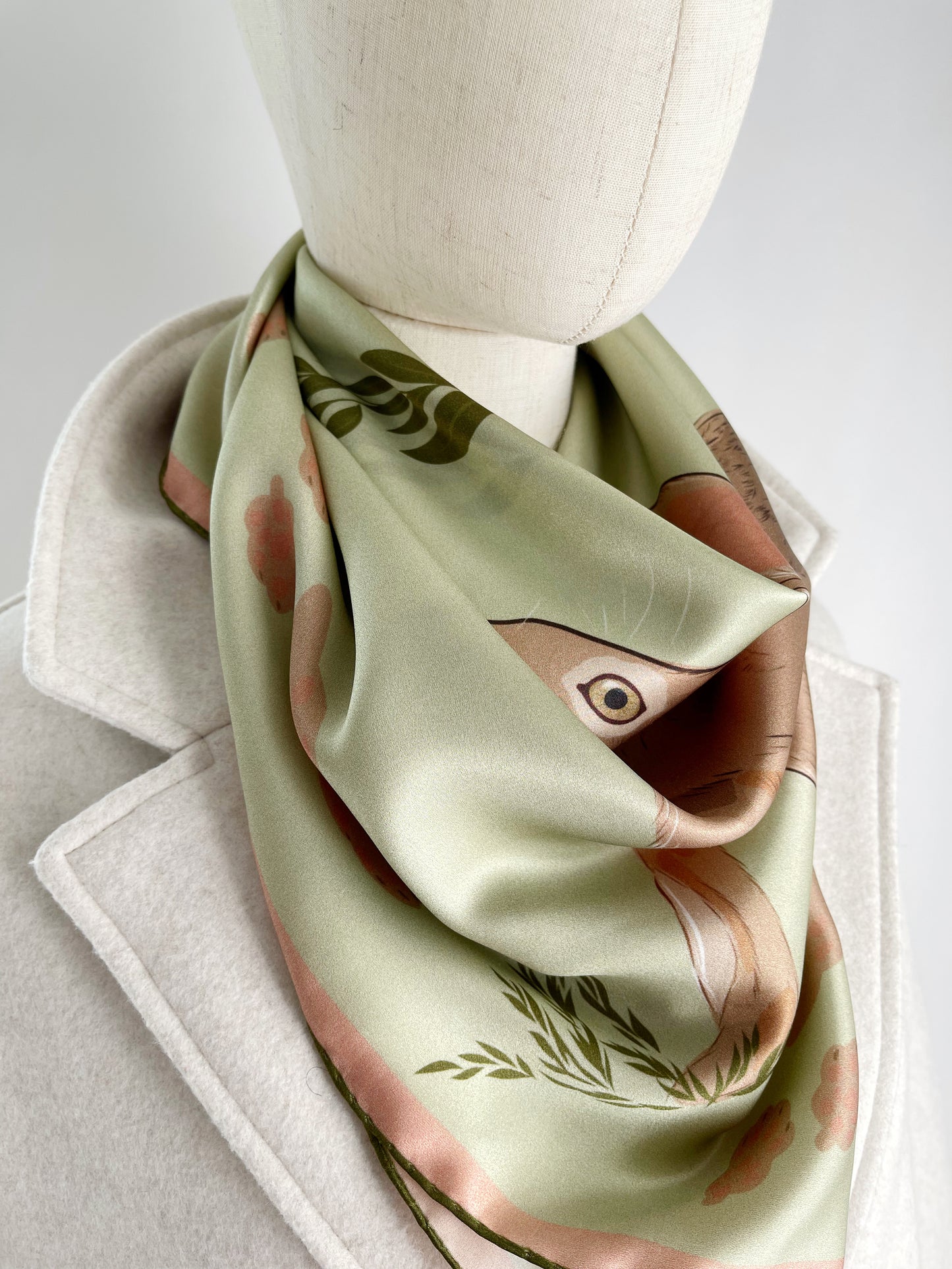 AB. Large Jackrabbit Silk Scarf