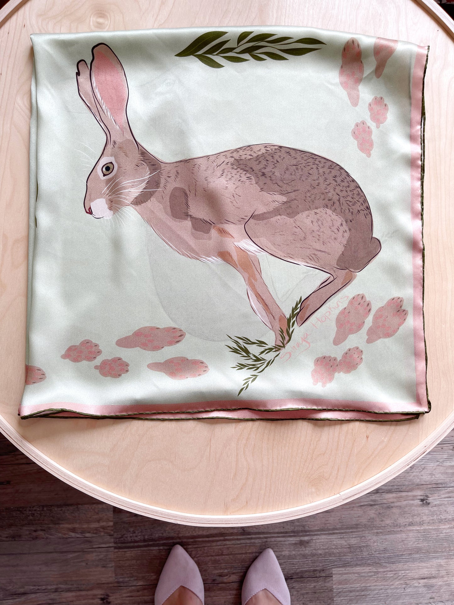 AB. Large Jackrabbit Silk Scarf