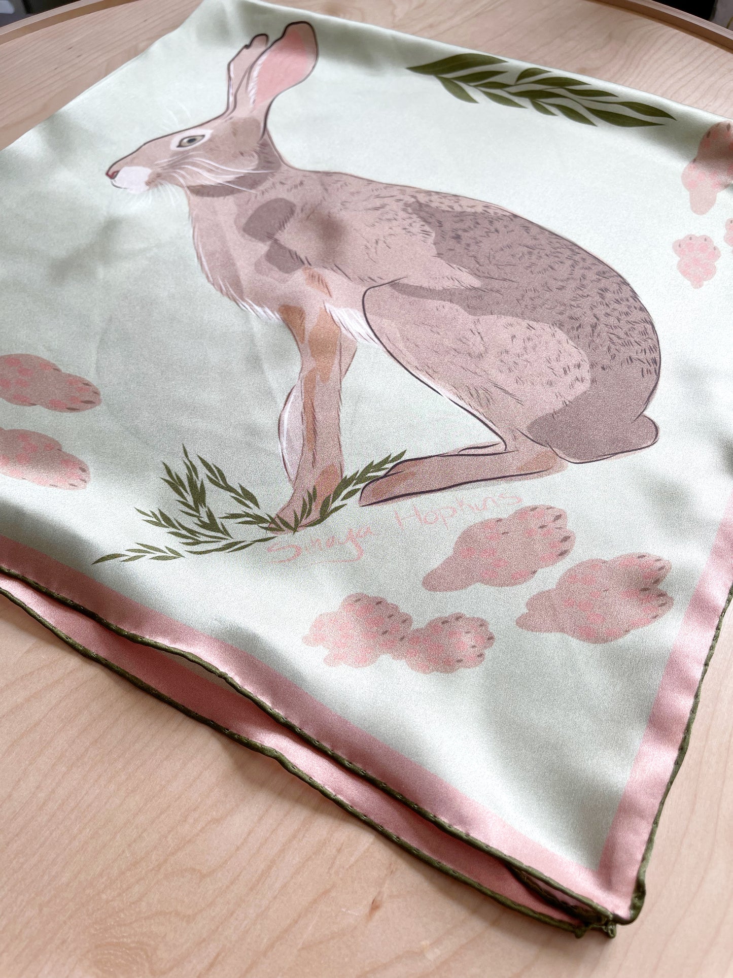 AB. Large Jackrabbit Silk Scarf