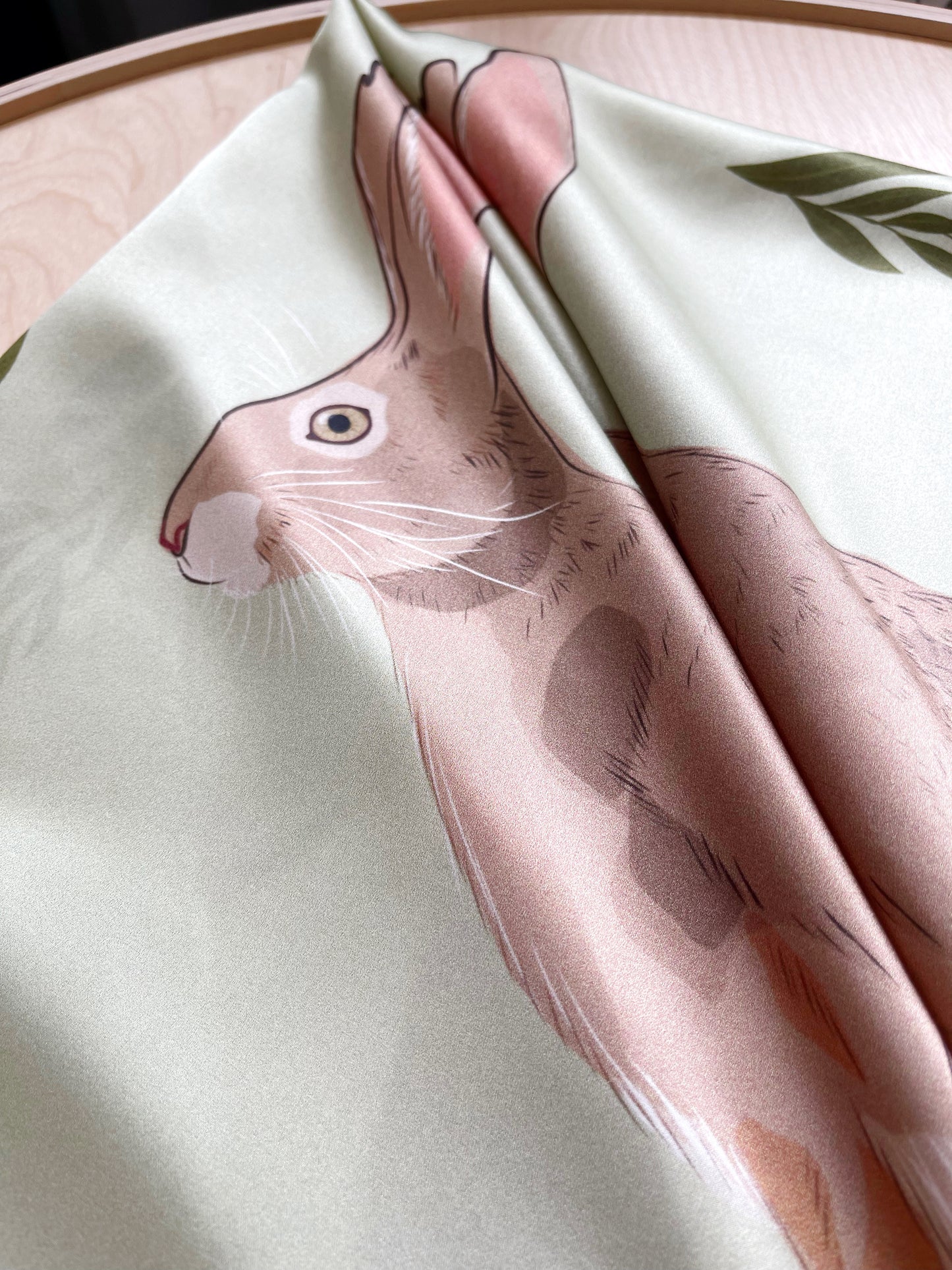 AB. Large Jackrabbit Silk Scarf