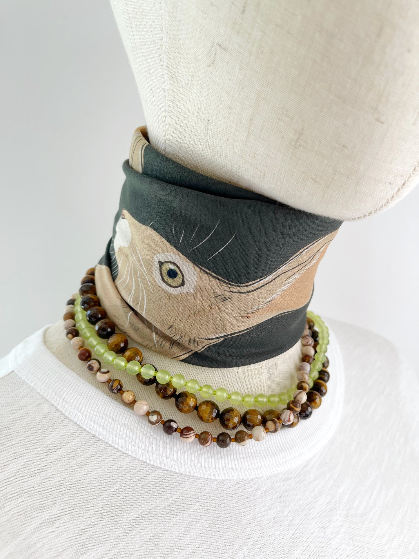 AB. Special Order Jackrabbit on a Dark Chocolate Background Pima Cotton Lawn 26” square scarf