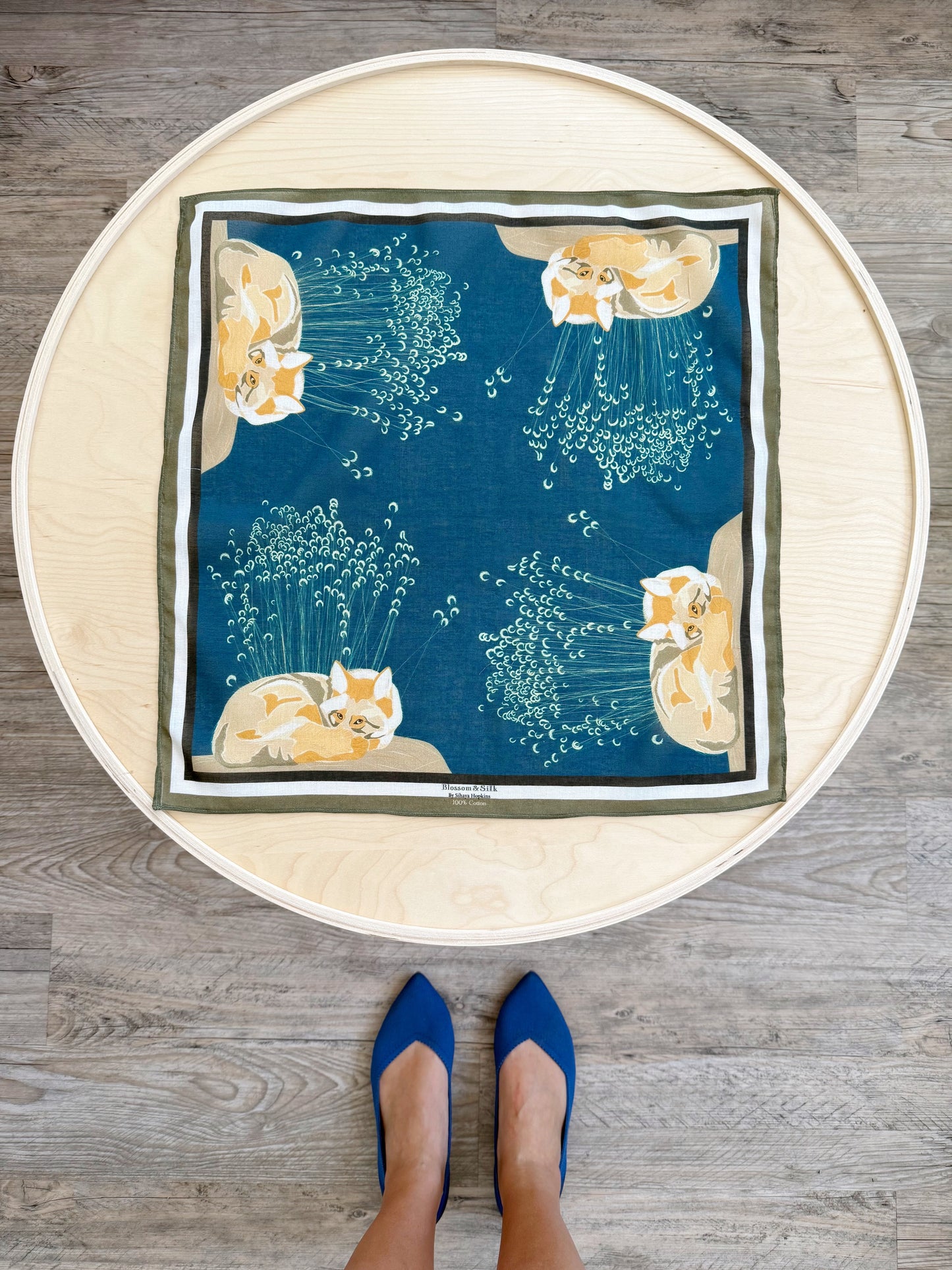 AA. Special Order 19” square Mulayam Cotton Scarves