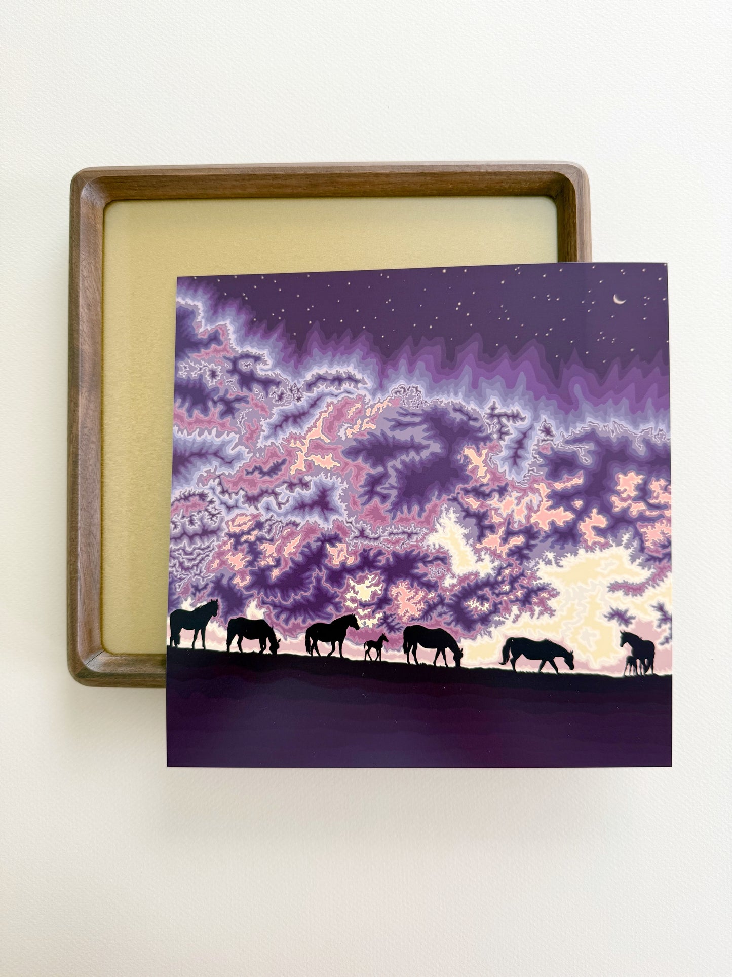 A. Wild horses living in a beautiful world print
