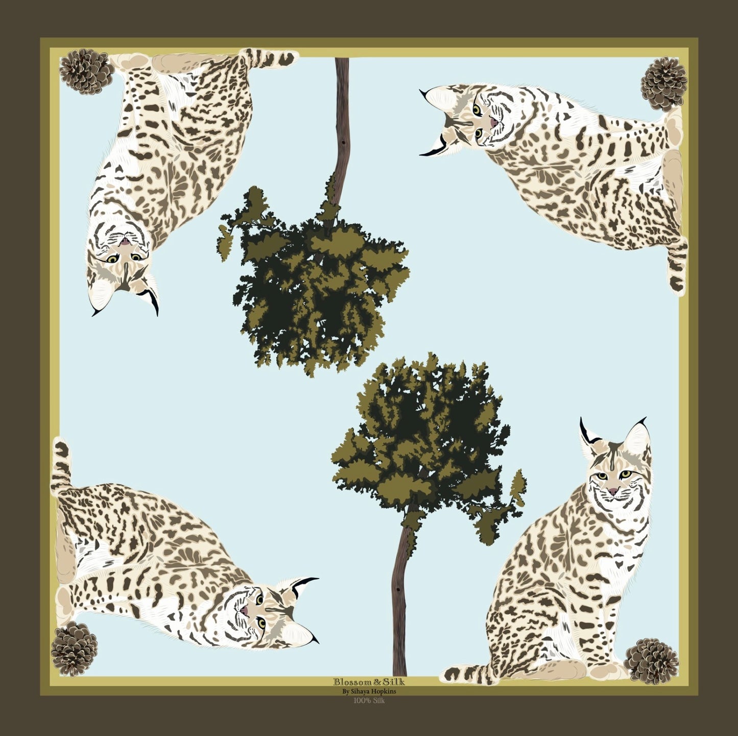 A. Made to order Silk Scarves July Delivery New Mexico Fauna