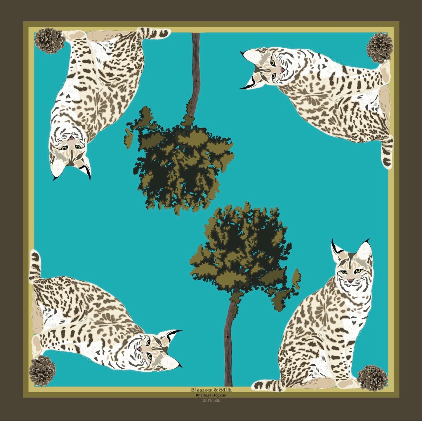 A. Made to order Silk Scarves July Delivery New Mexico Fauna