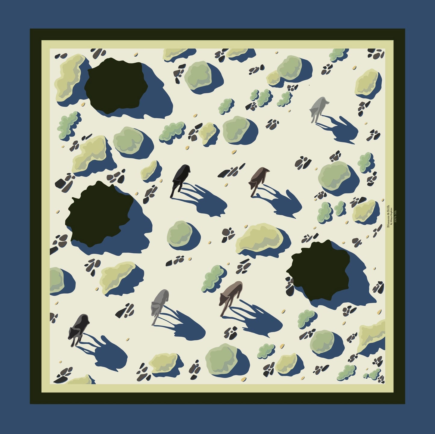 A. Made to order Silk Scarves July Delivery New Mexico Fauna