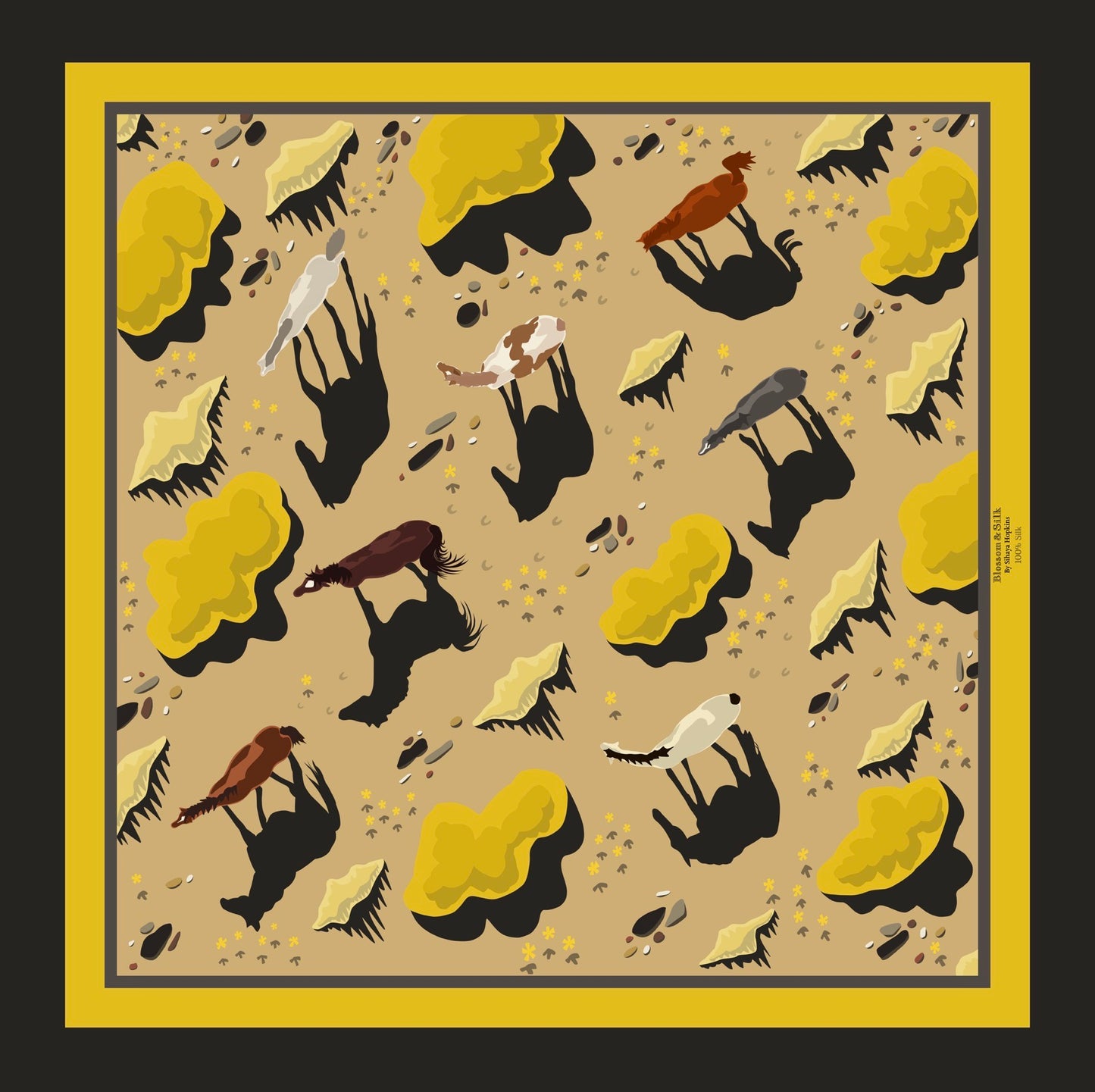 A. Made to order Silk Scarves July Delivery New Mexico Fauna