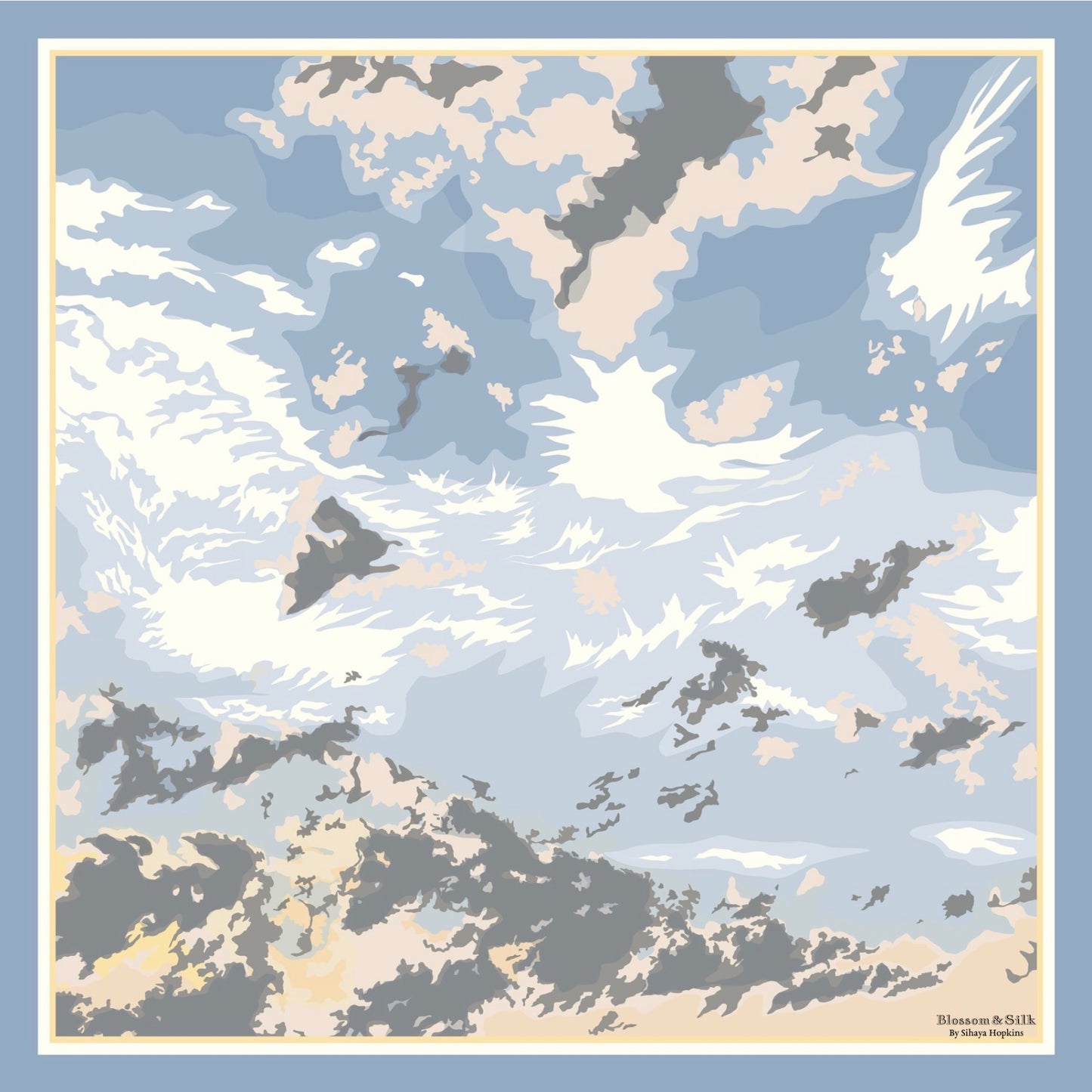 A. Made to order Silk Scarves July Delivery Landscape & Sky