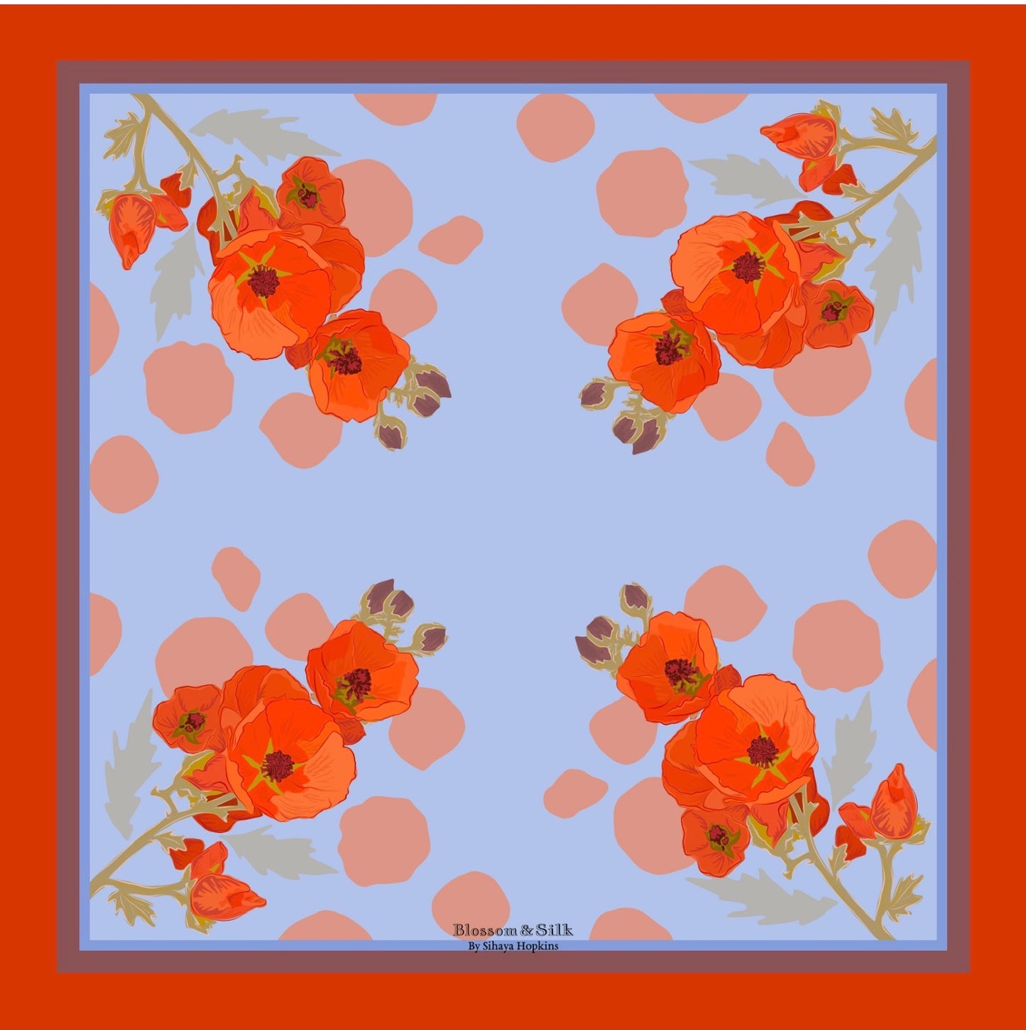 A. Made to order Silk Scarves July Delivery Flora & Butterflies