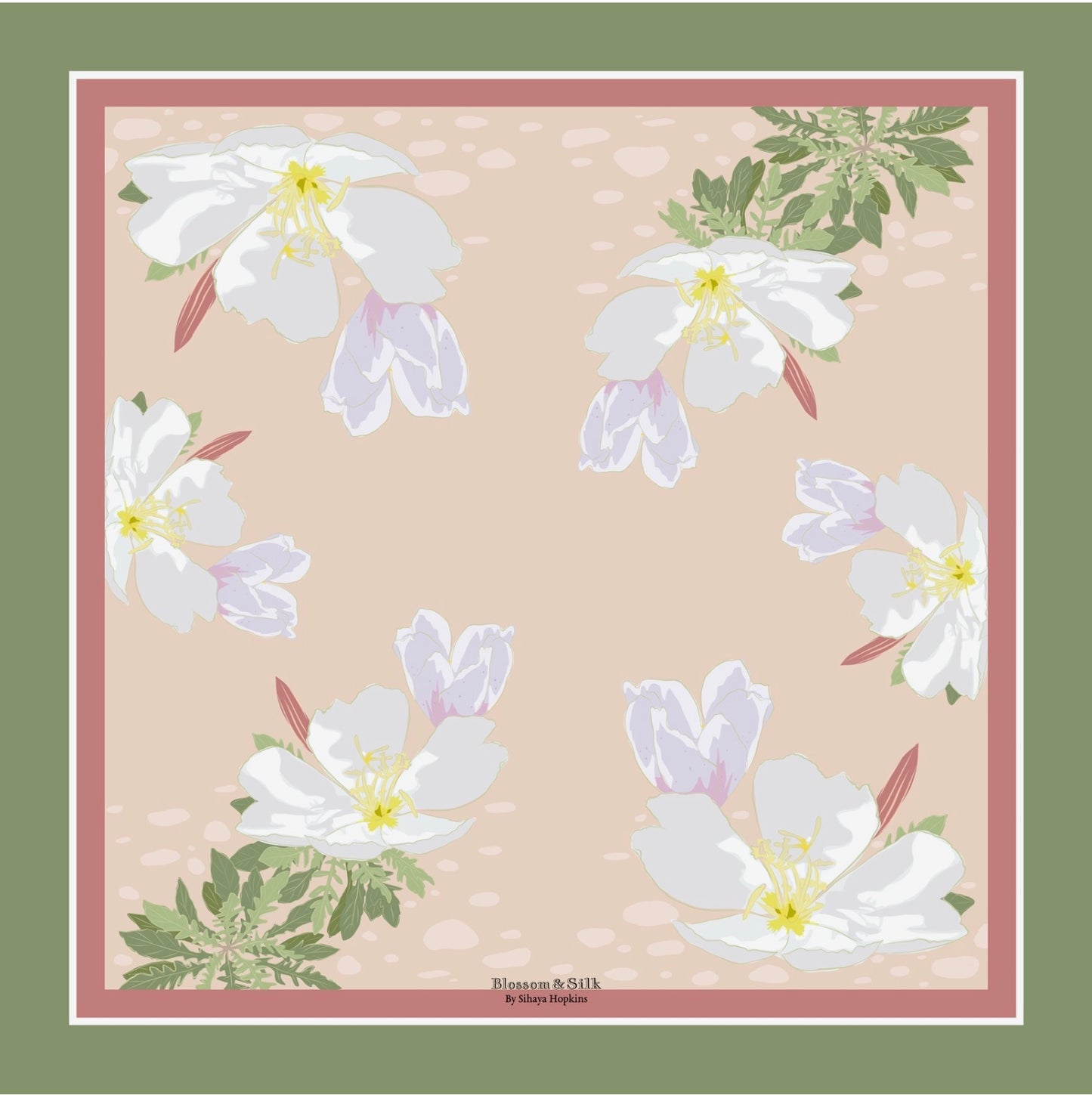 A. Made to order Silk Scarves July Delivery Flora & Butterflies