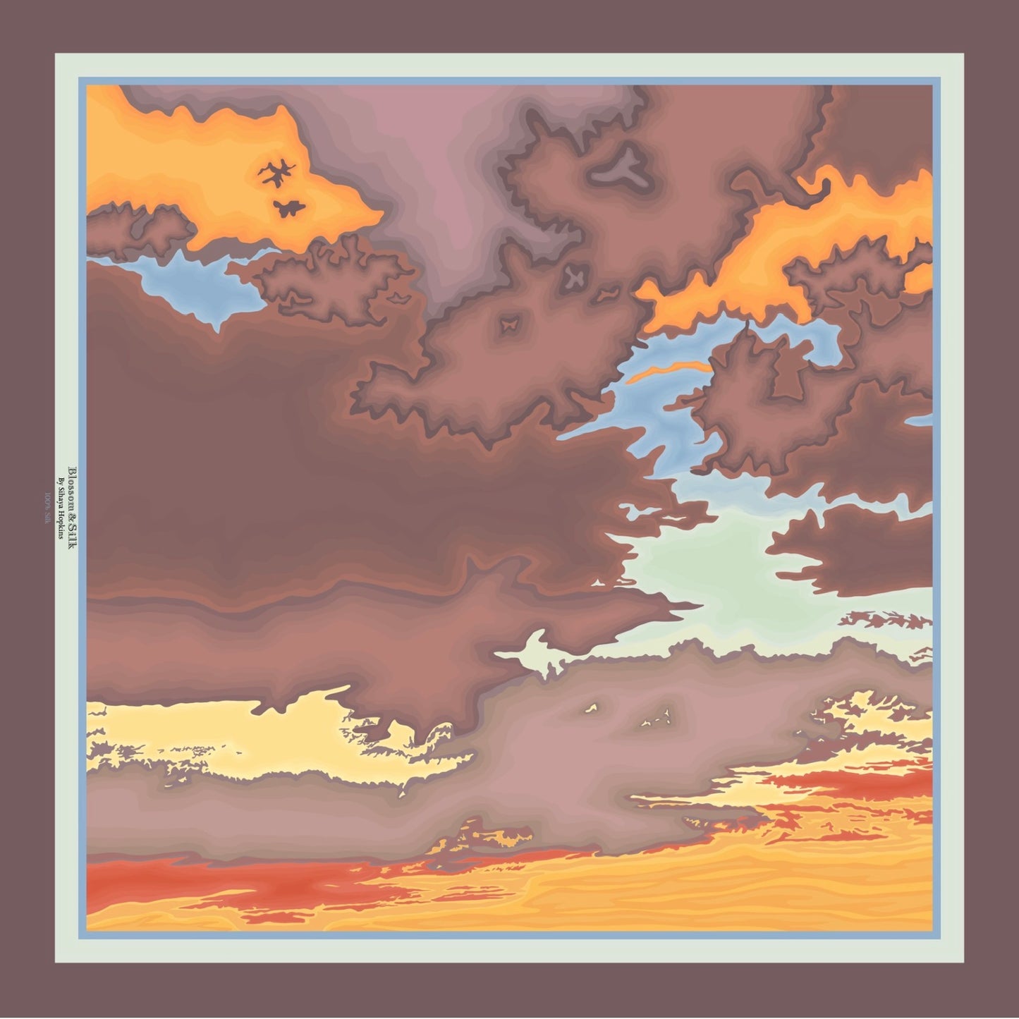 A. Made to order Silk Scarves July Delivery Landscape & Sky