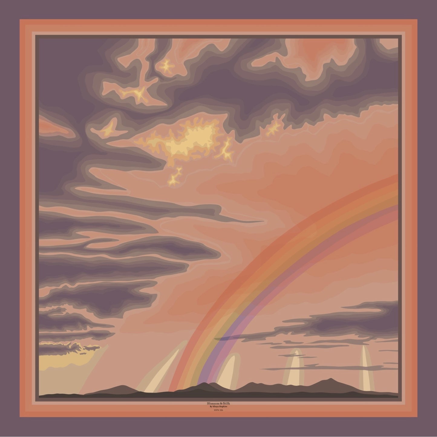 A. Made to order Silk Scarves July Delivery Landscape & Sky