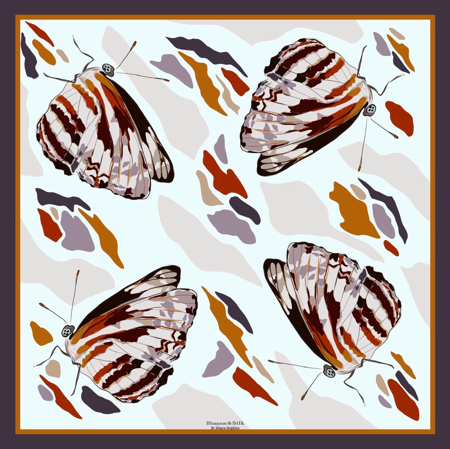 A. Made to order Silk Scarves July Delivery Flora & Butterflies