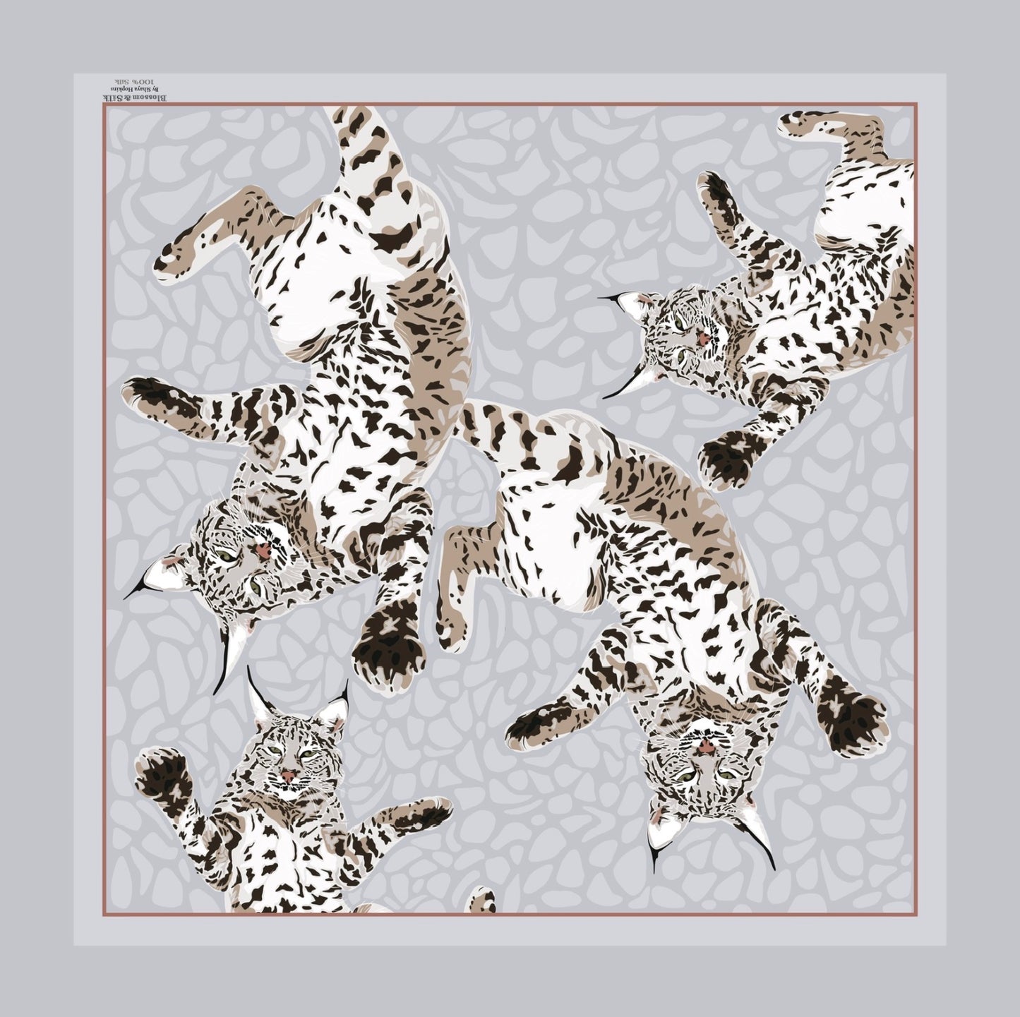 A. Made to order Playful Bobcat Silk Scarf August Delivery