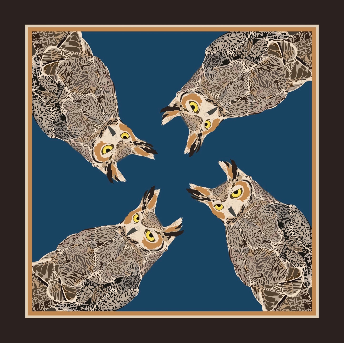A. Four Corners Wildlife Prints Coyote, Great Horned Owl, Cougar & Jackrabbits
