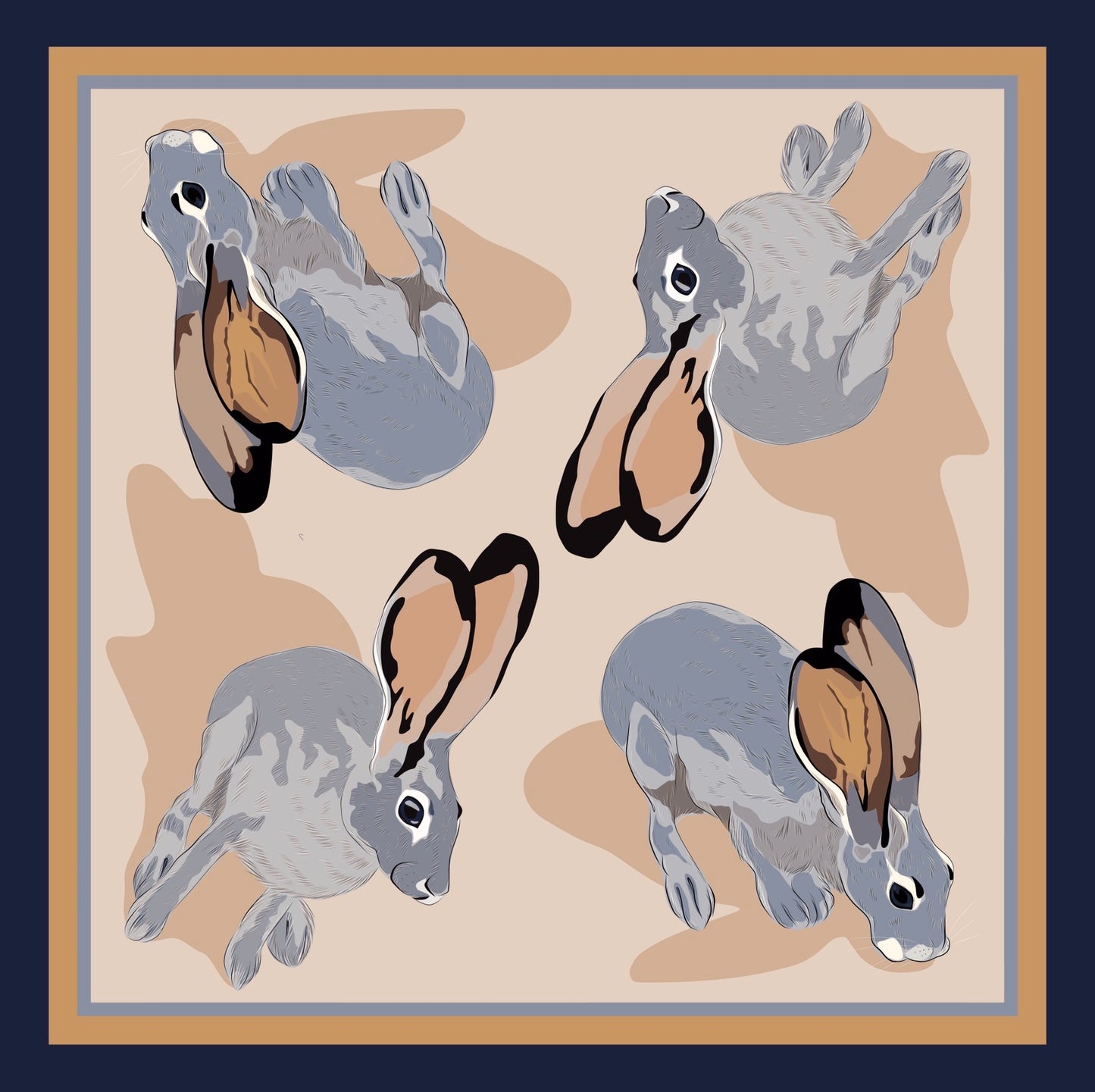 A. Four Corners Wildlife Prints Coyote, Great Horned Owl, Cougar & Jackrabbits