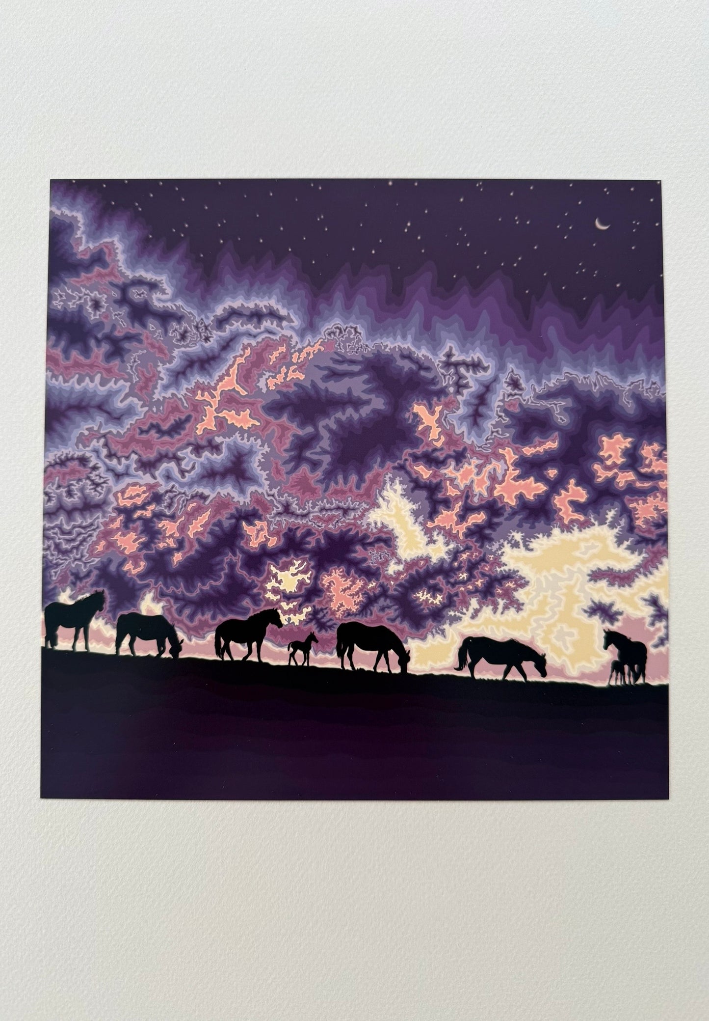 A. Wild horses living in a beautiful world print