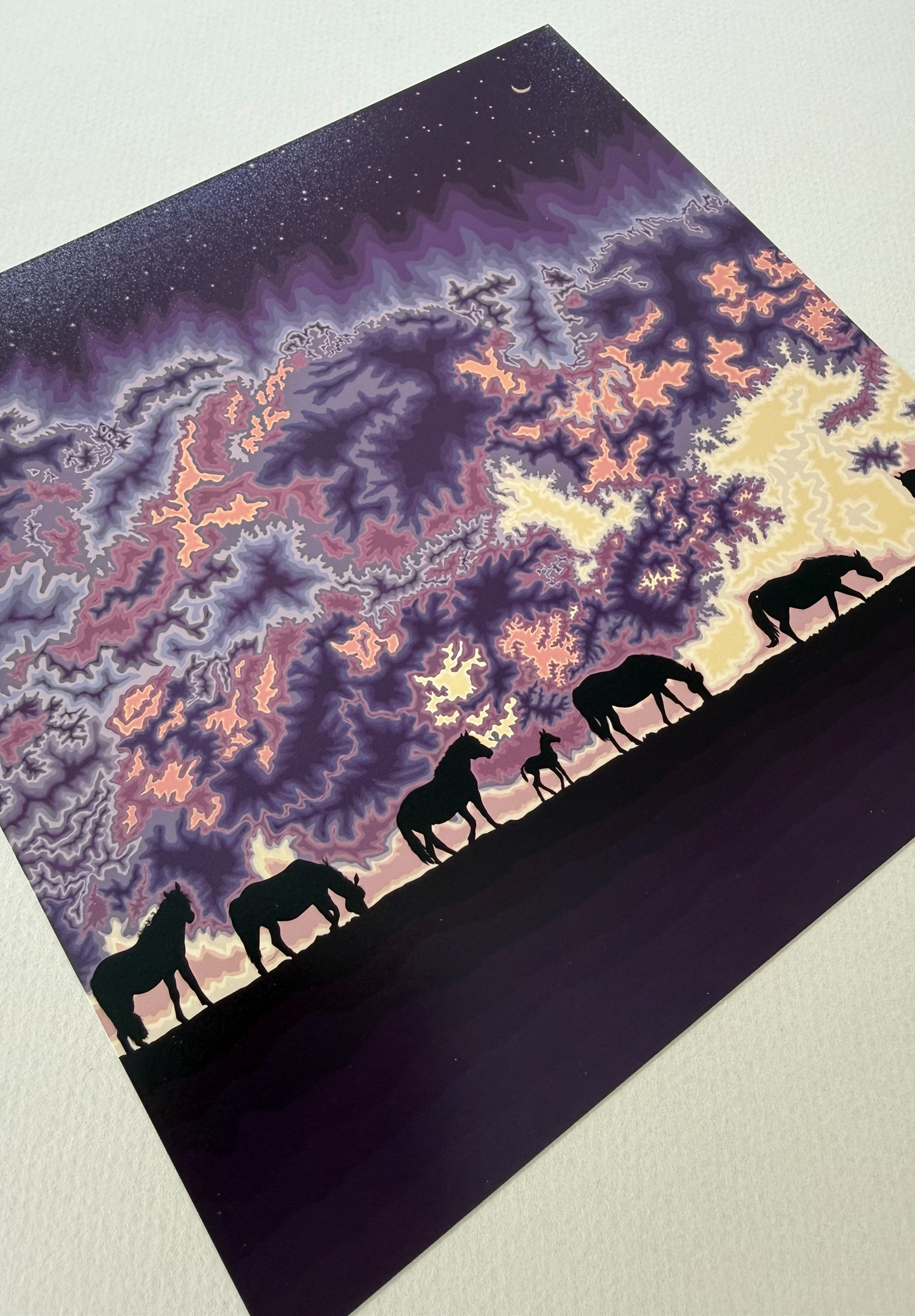 A. Wild horses living in a beautiful world print