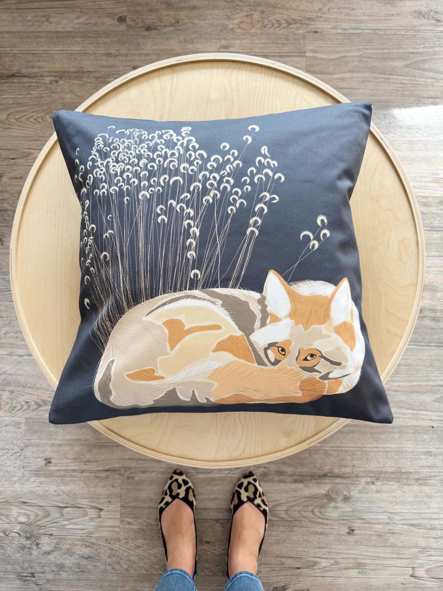 AA. Special Order Coyote 20” Throw Pillow on espresso brown