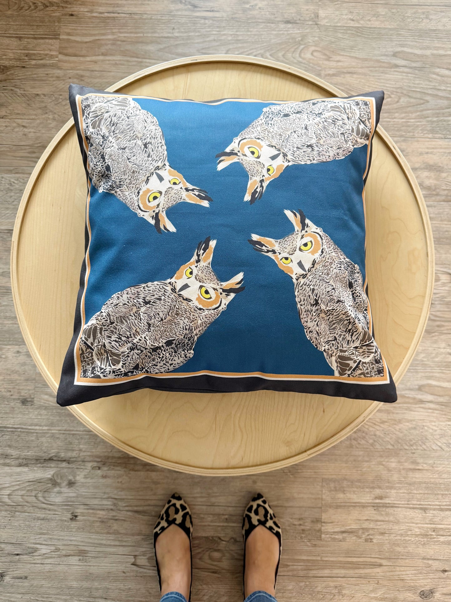 AA. Special Order Great Horned Owl 20” Throw Pillow