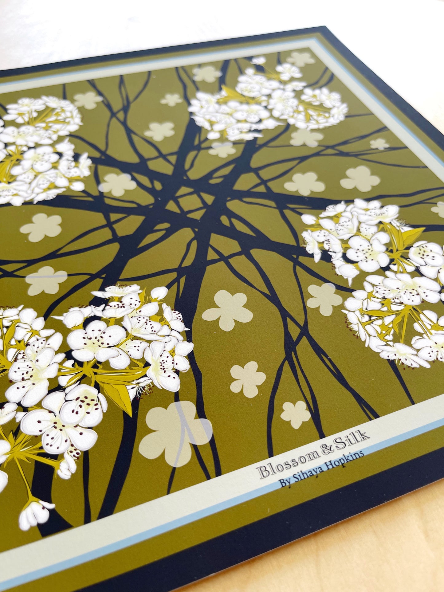 DE. Print of my Sour Cherry Blossoms design 12” x 12”