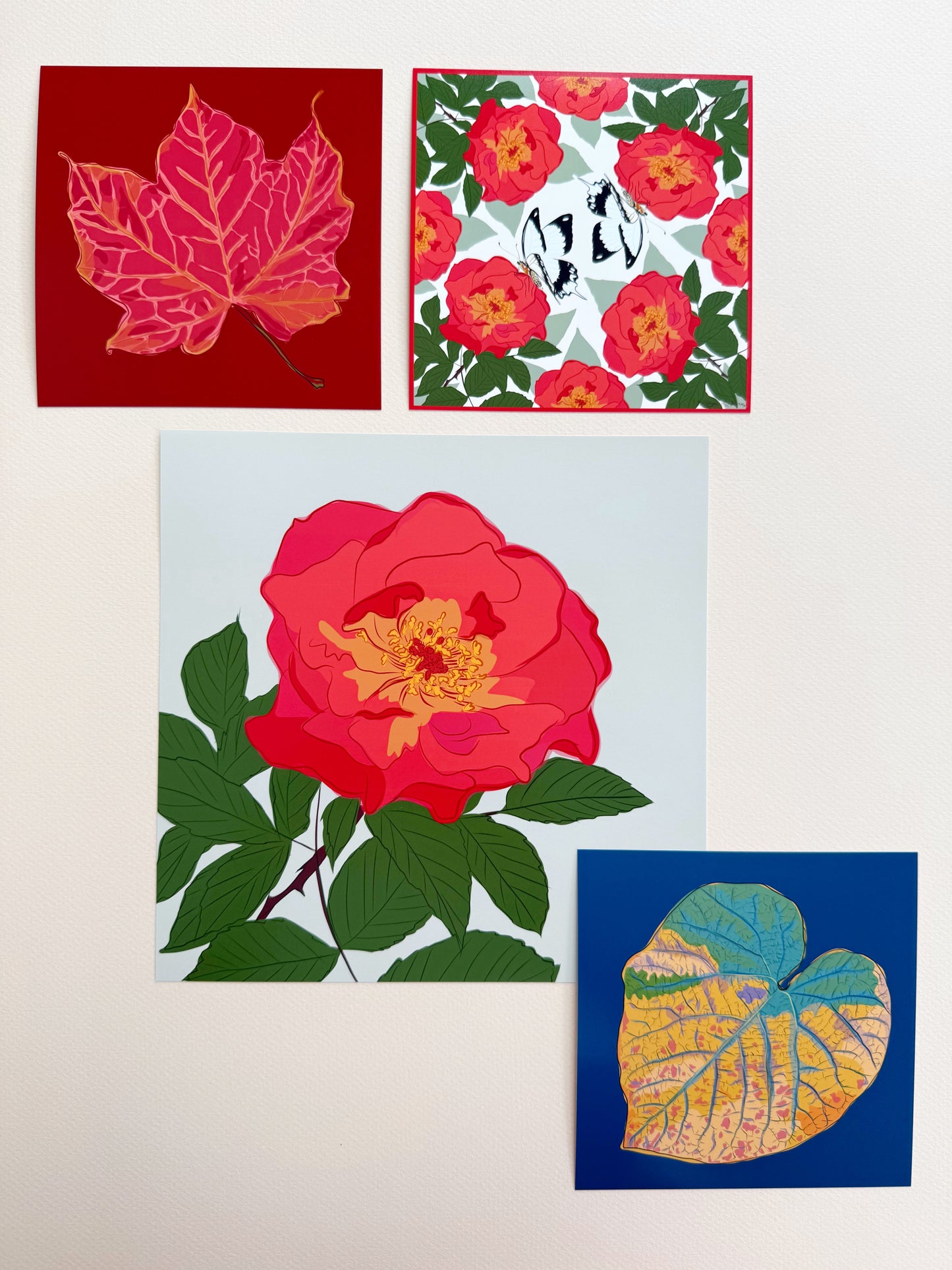 AE. Red Rose Print