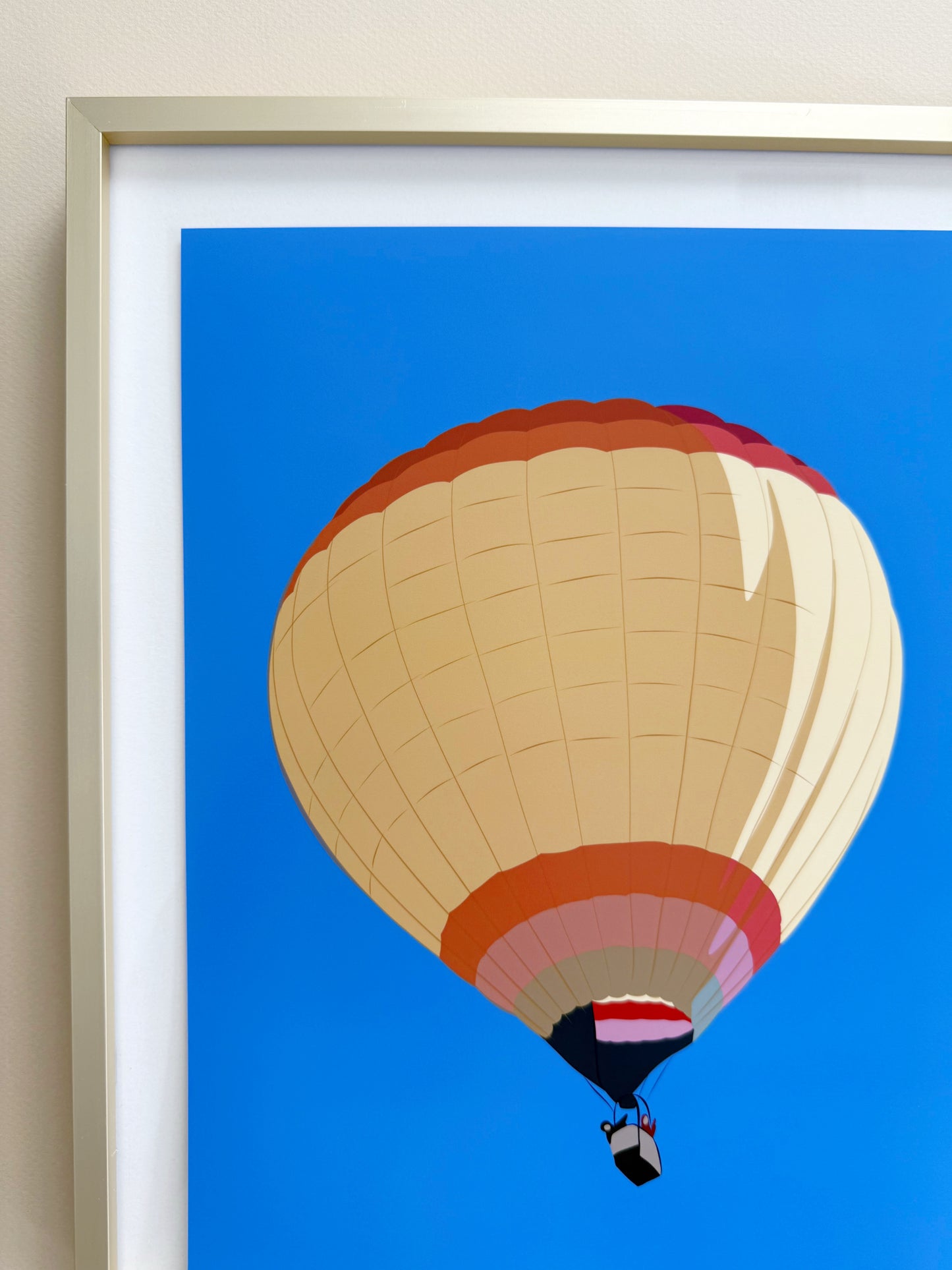 A. Straw colored Hot Air Balloon print
