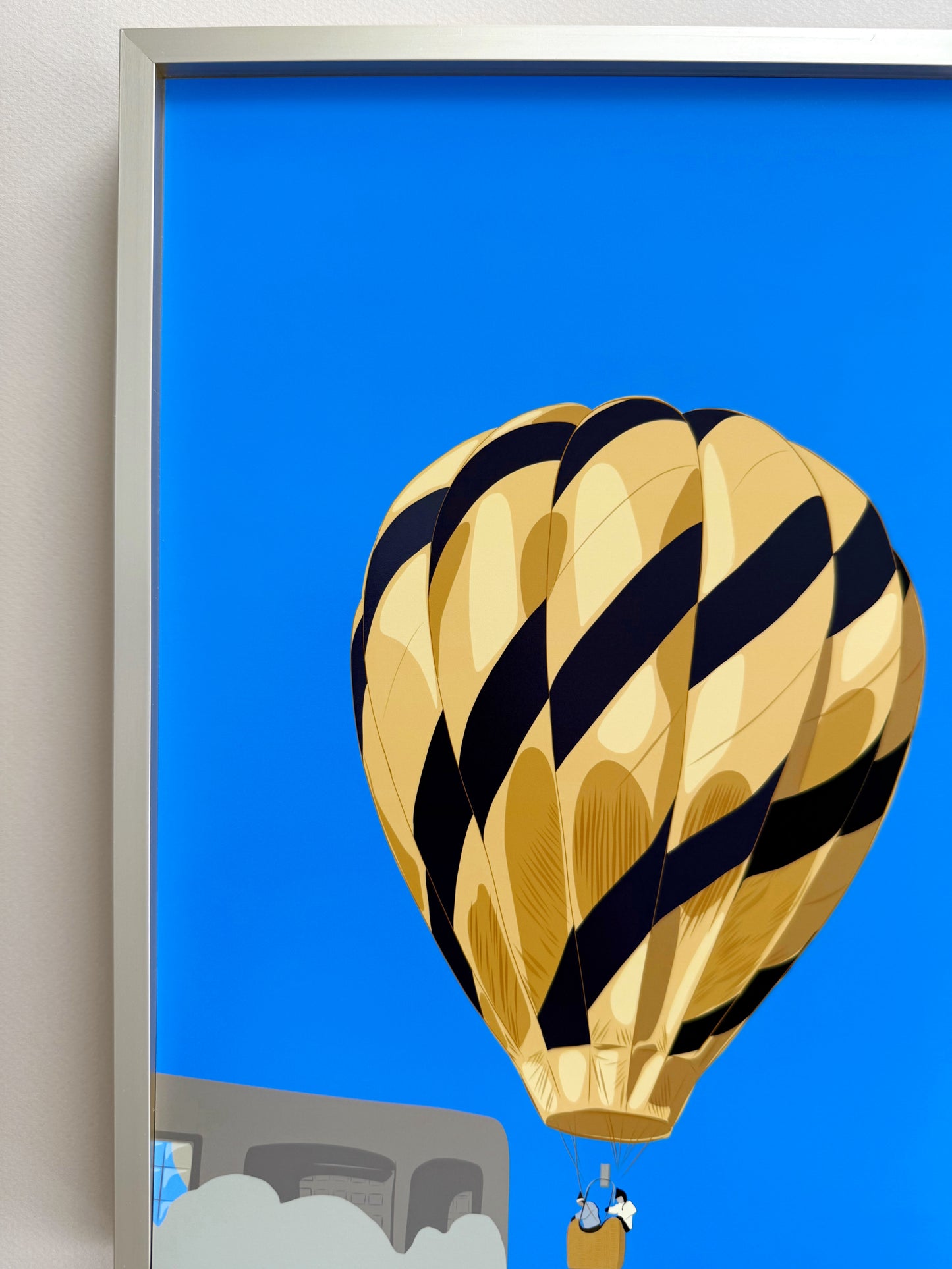 AD. Black & Gold Hot Air Balloon Print