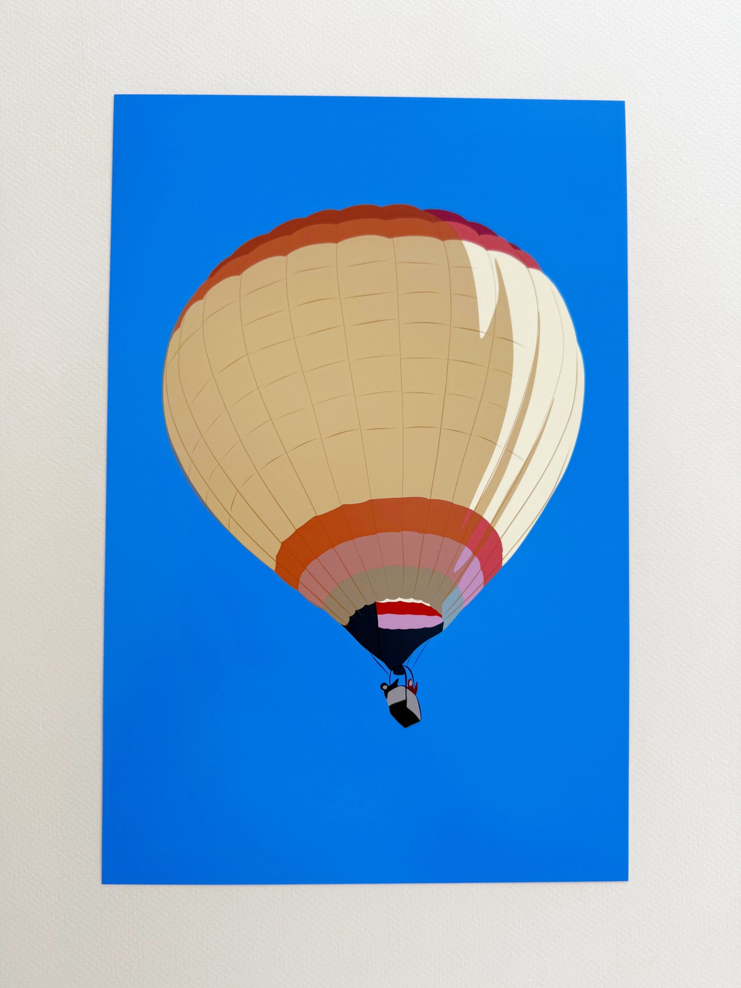 A. Straw colored Hot Air Balloon print