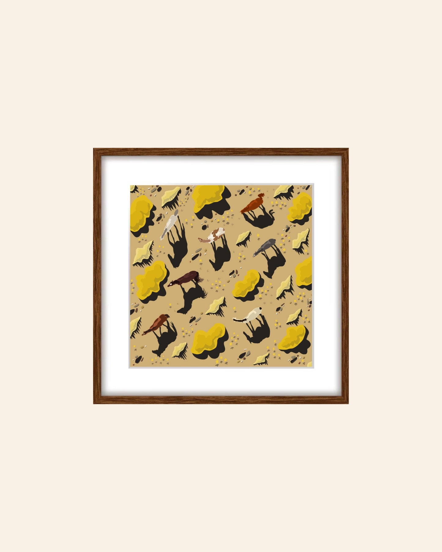AH. Horses traveling print