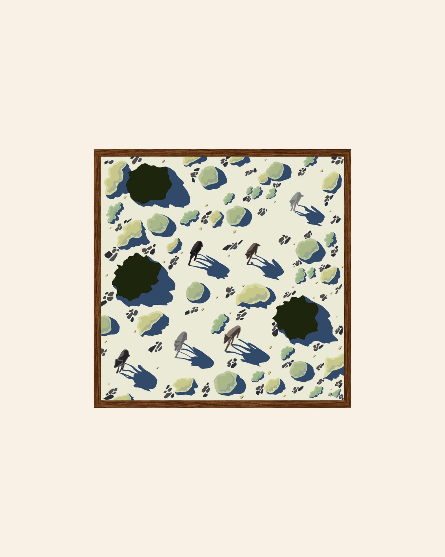 AH. Wolves traveling print
