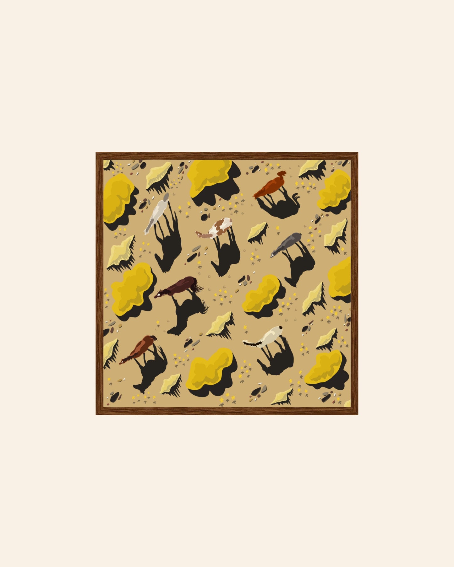 AH. Horses traveling print